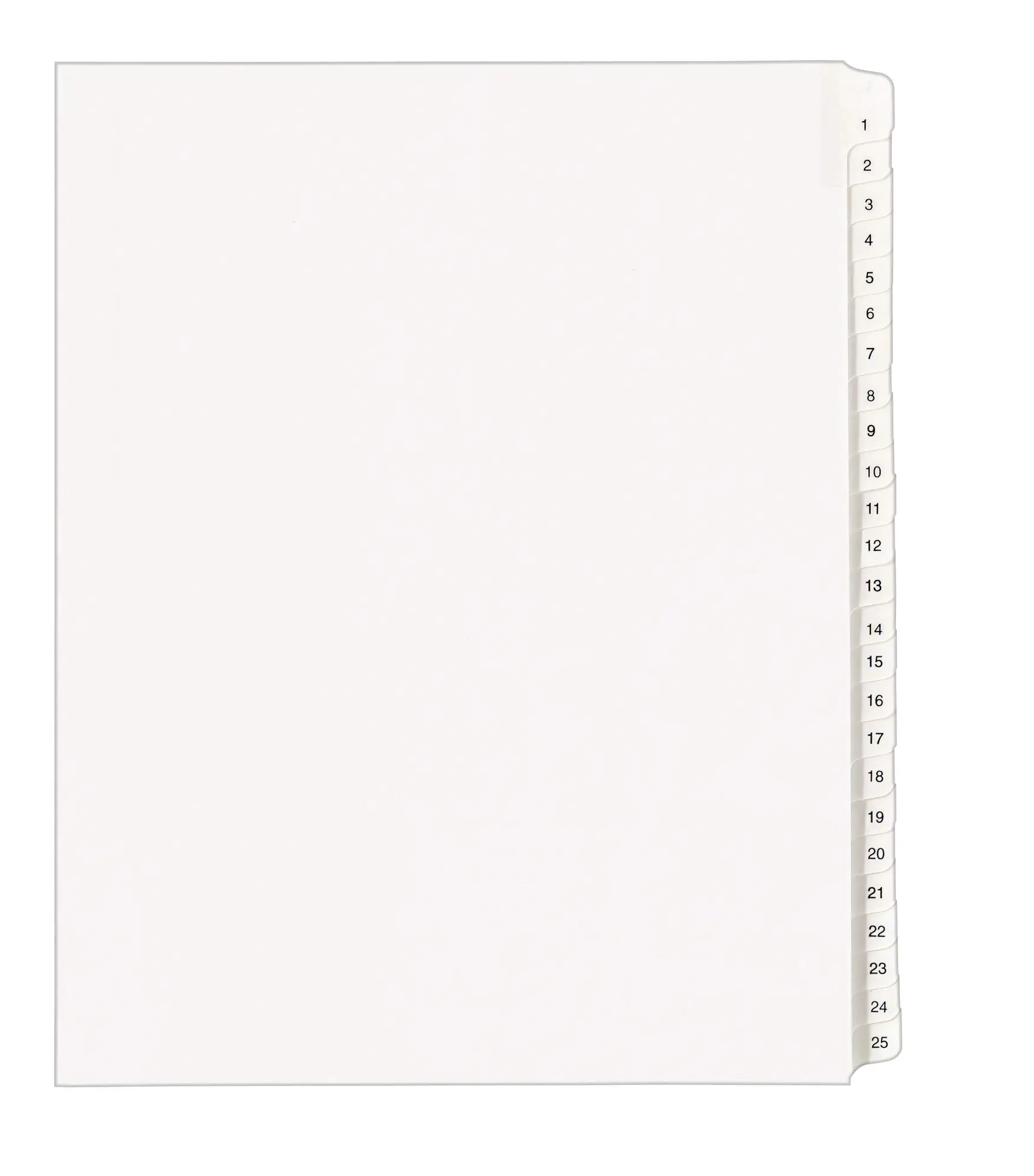 Avery 1-25 Legal Exhibit Dividers, Allstate Style, 25-Tab, 8.5 x 11 (01701)