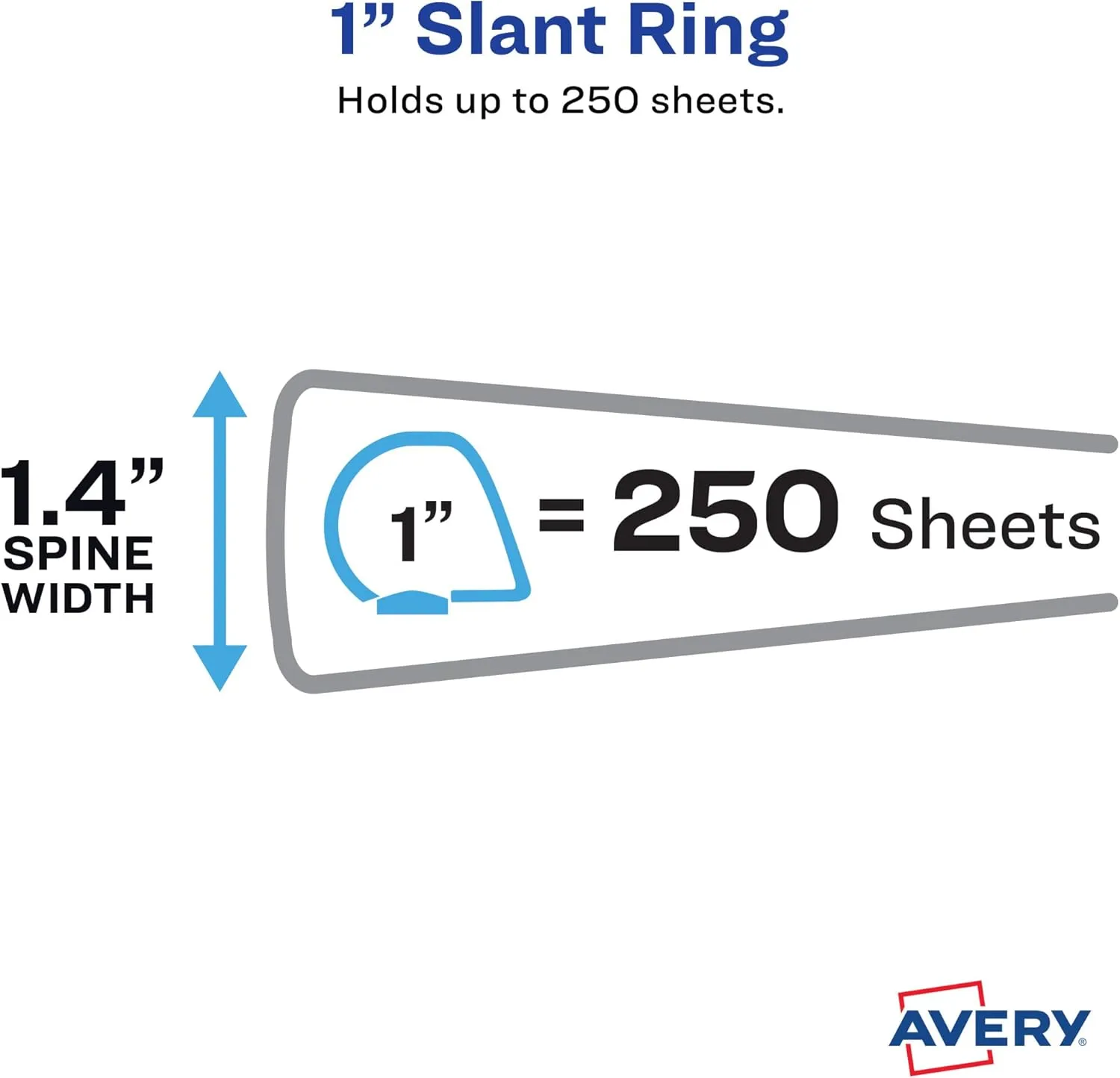 Avery Dual Color Heavy-Duty View Binder, Pool Blue/Lavender, 1" Slant Rings, Holds 250 Sheets (79899)