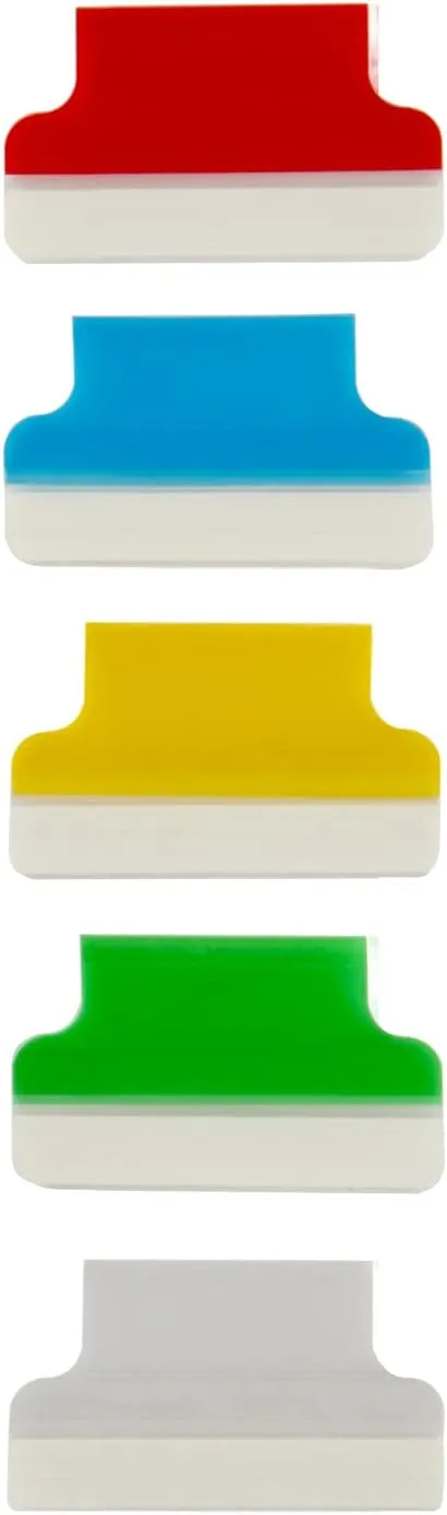 Avery Insertable Self-Adhesive Tabs with Printable Inserts, 1 in, Assorted, Pack of 25 (16219)