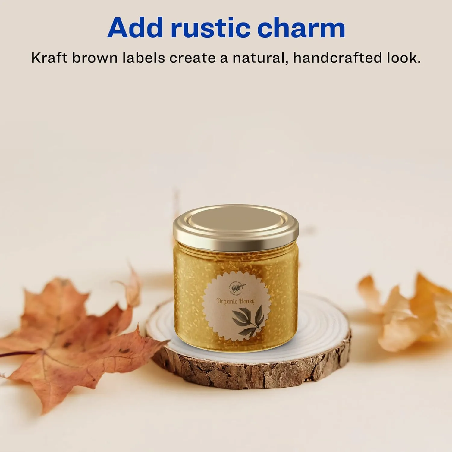 Avery Kraft Brown Starburst Labels, Sure Feed Technology, 2.25" Print-to-The-Edge, Laser/Inkjet Printable