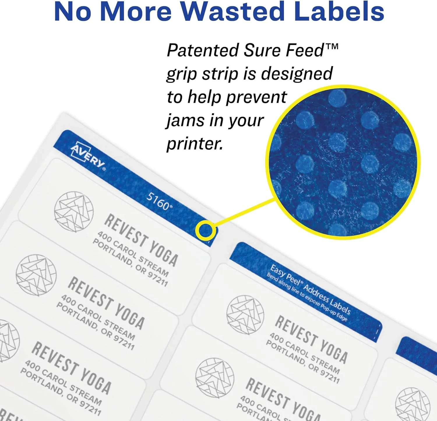 Avery Multiuse Removable 1" Round Labels with Sure Feed, 945 Small White Labels for Organization and Storage (6450) 1 Pack