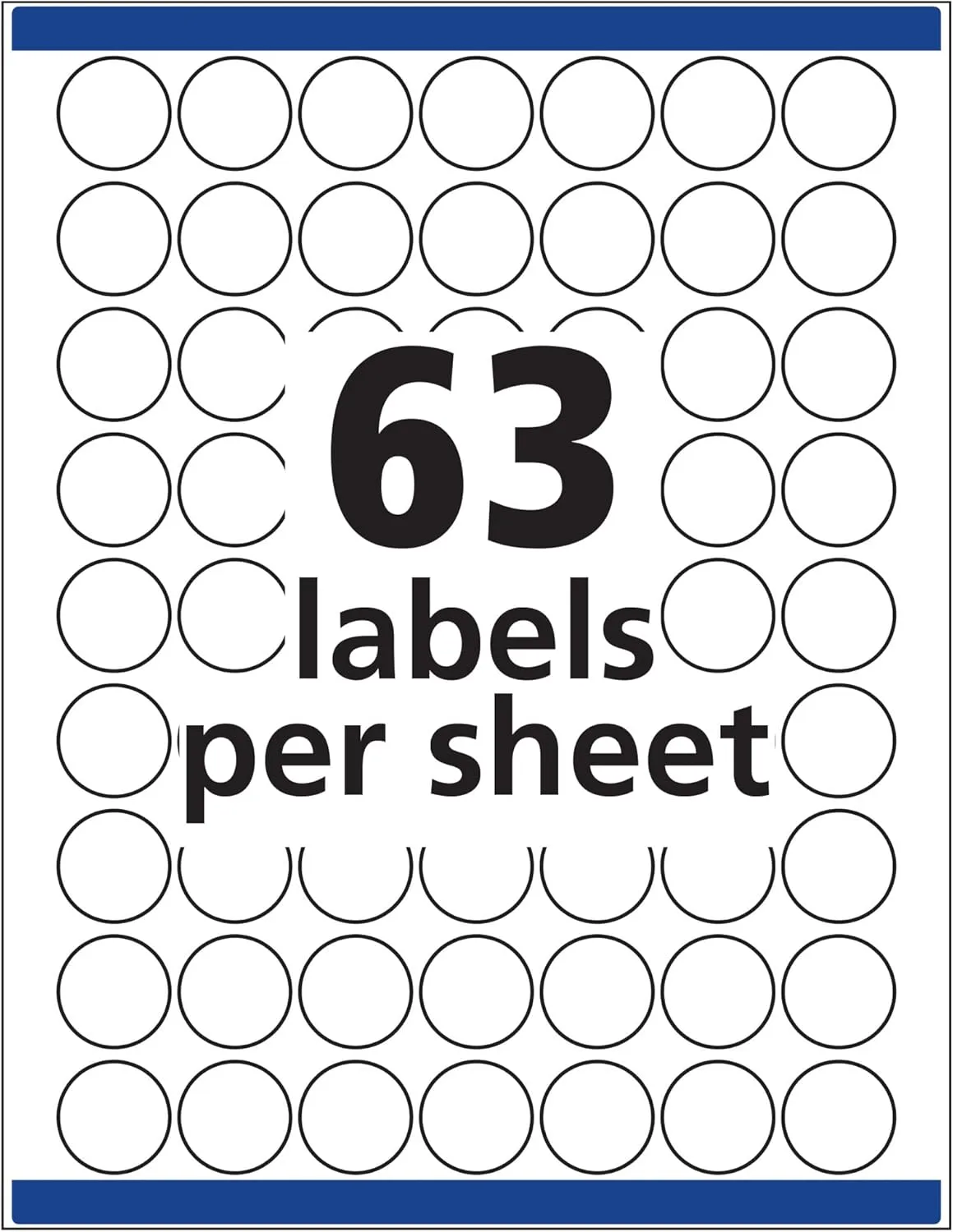 Avery Multiuse Removable 1" Round Labels with Sure Feed, 945 Small White Labels for Organization and Storage (6450) 1 Pack