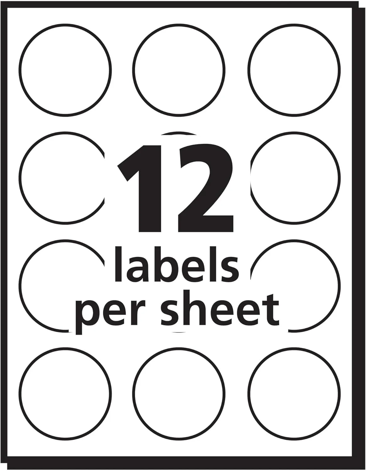 Avery Self-Adhesive Removable Labels, 1-Inch Diameter, White, Pack of 600 (5410)