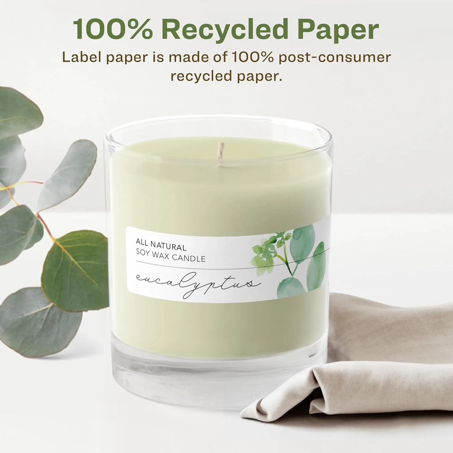 Avery EcoFriendly Matte White Recycled Rectangle Labels, 1" x 7", Print-to-The-Edge, Matte White Labels, Permanent Adhesive