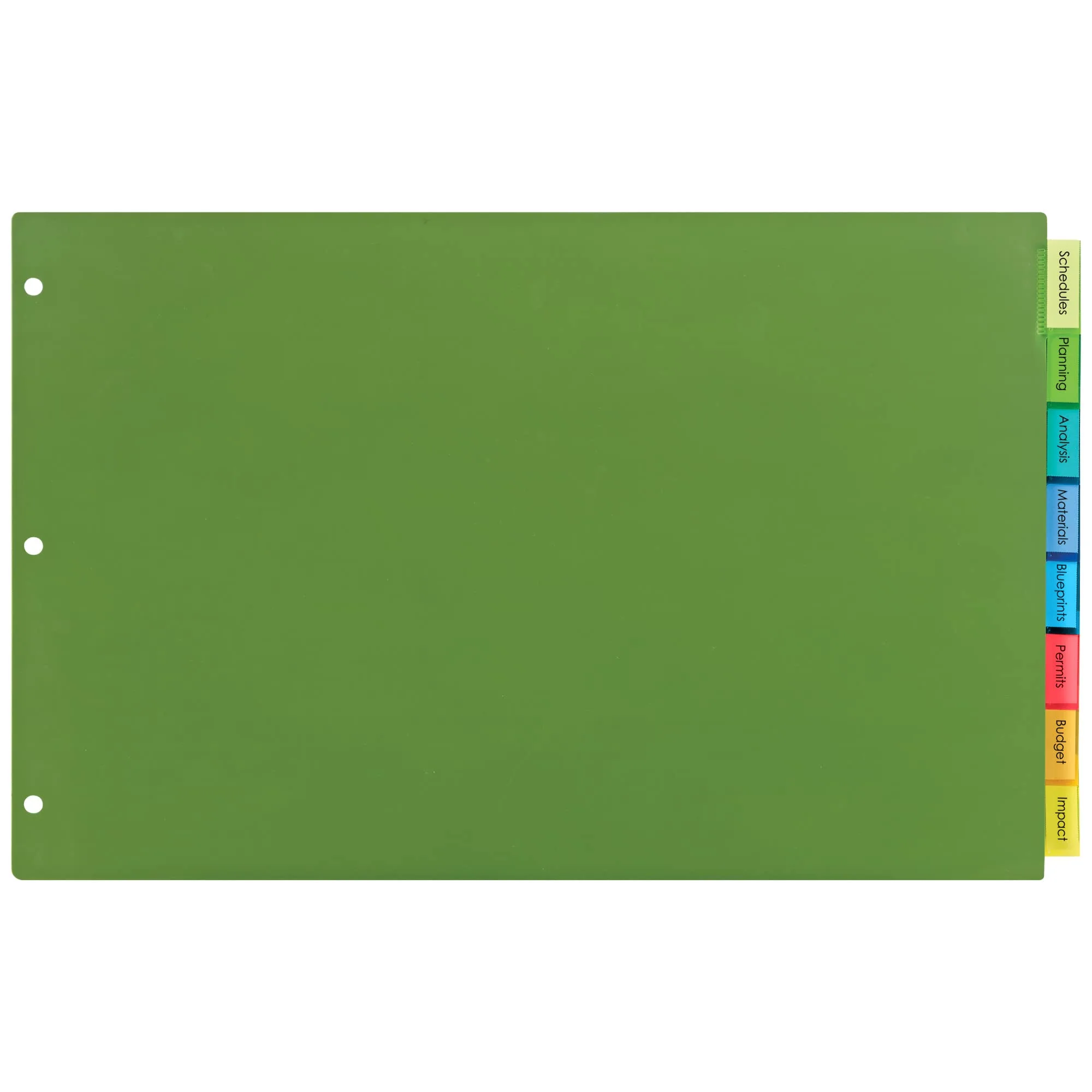 Avery Dividers for 3 Ring Binders, 8-Tab Plastic Binder Dividers, 11" x 17", Insertable Big Tabs, Multicolor, 1 Set (11179)