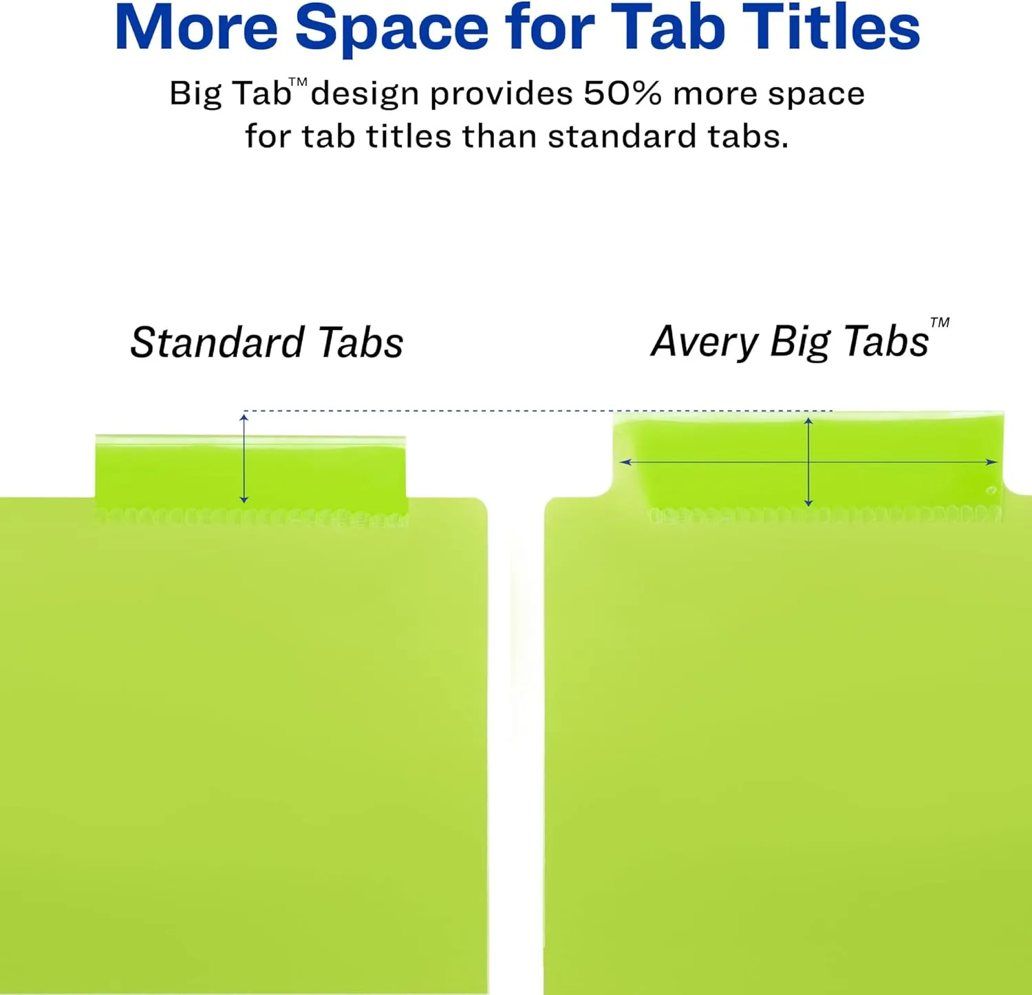 Avery Dividers for 3 Ring Binders, 8-Tab Plastic Binder Dividers, 11" x 17", Insertable Big Tabs, Multicolor, 1 Set (11179)