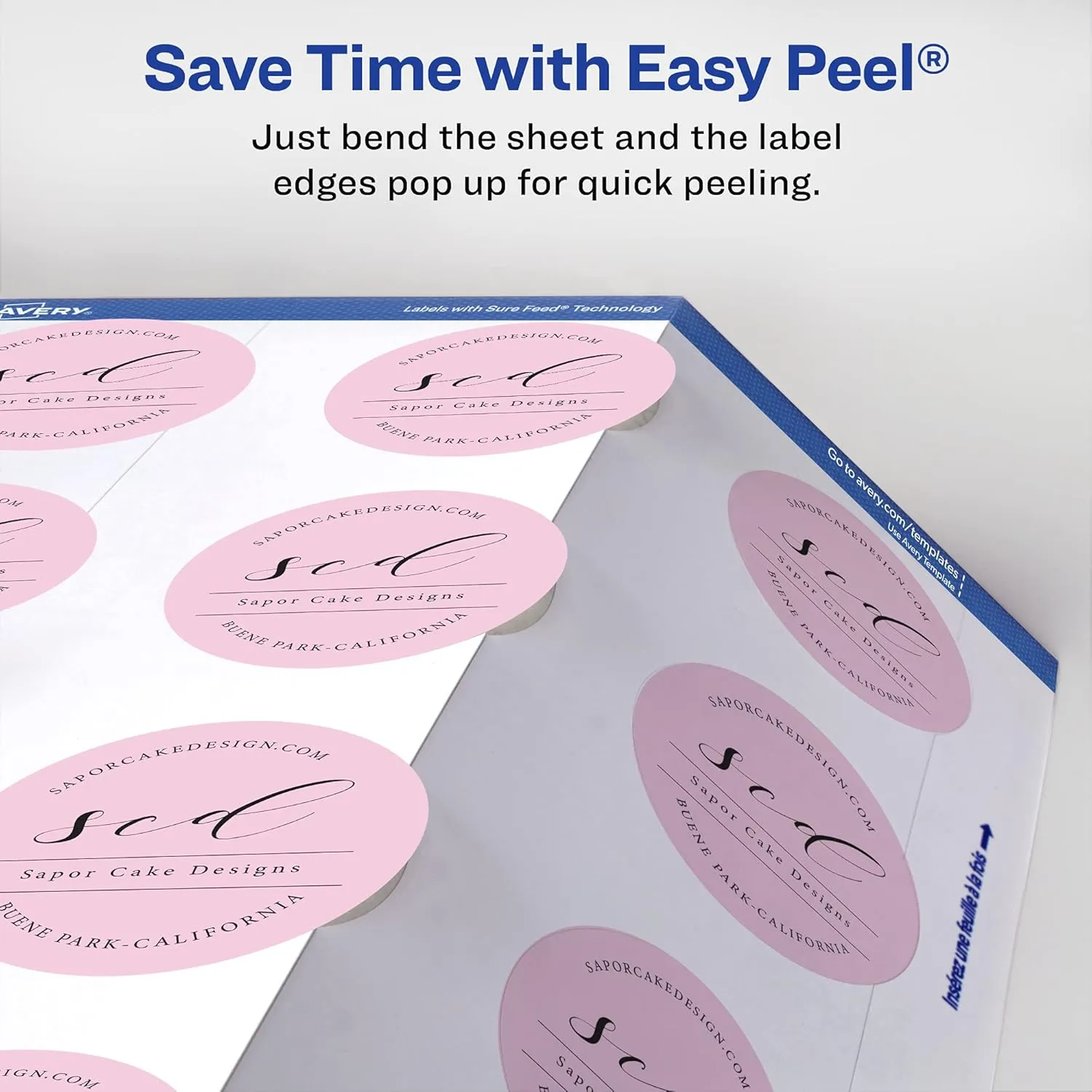 Avery Matte White Round Labels, Sure Feed Technology, 1-2/3" Diameter