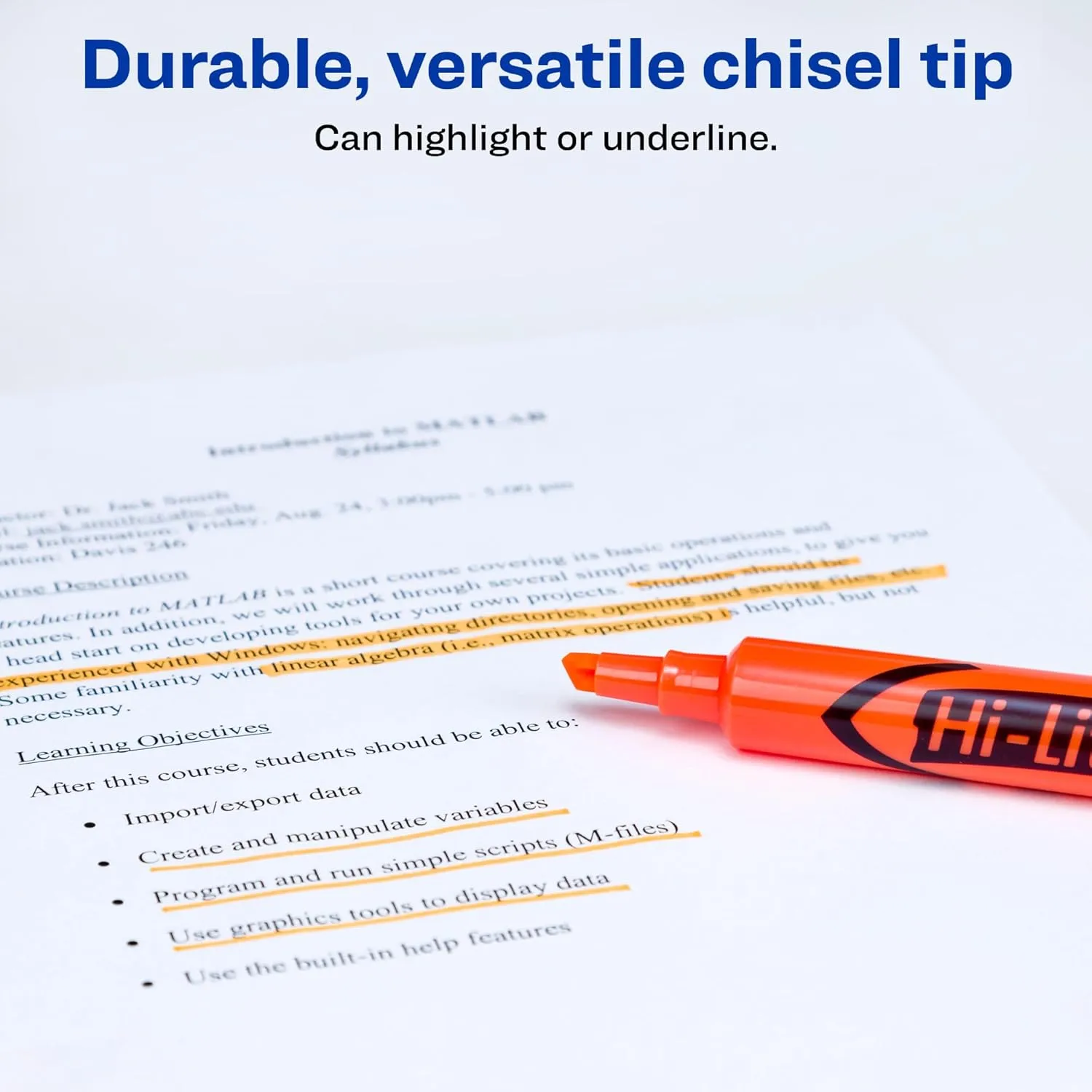 Avery Hi-Liter Desk-Style Highlighters, Smear Safe Ink, Chisel Tip, 12 Fluorescent Orange Highlighters (24050) 1 Count (Pack of 1)