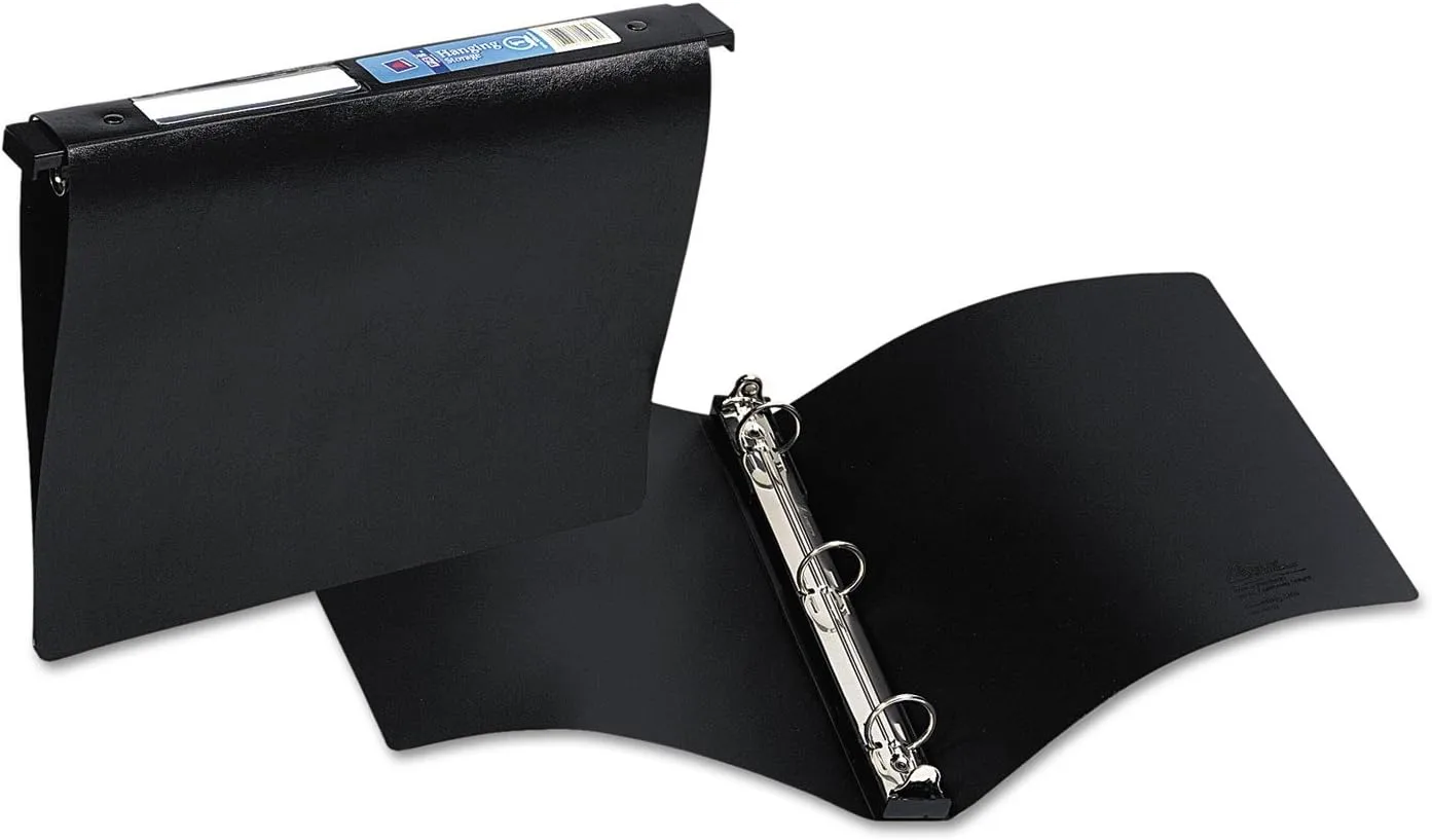 Avery 14801 Hanging Storage Binder, 3-Ring, 1-Inch Capacity, 11 x 8.5, Black