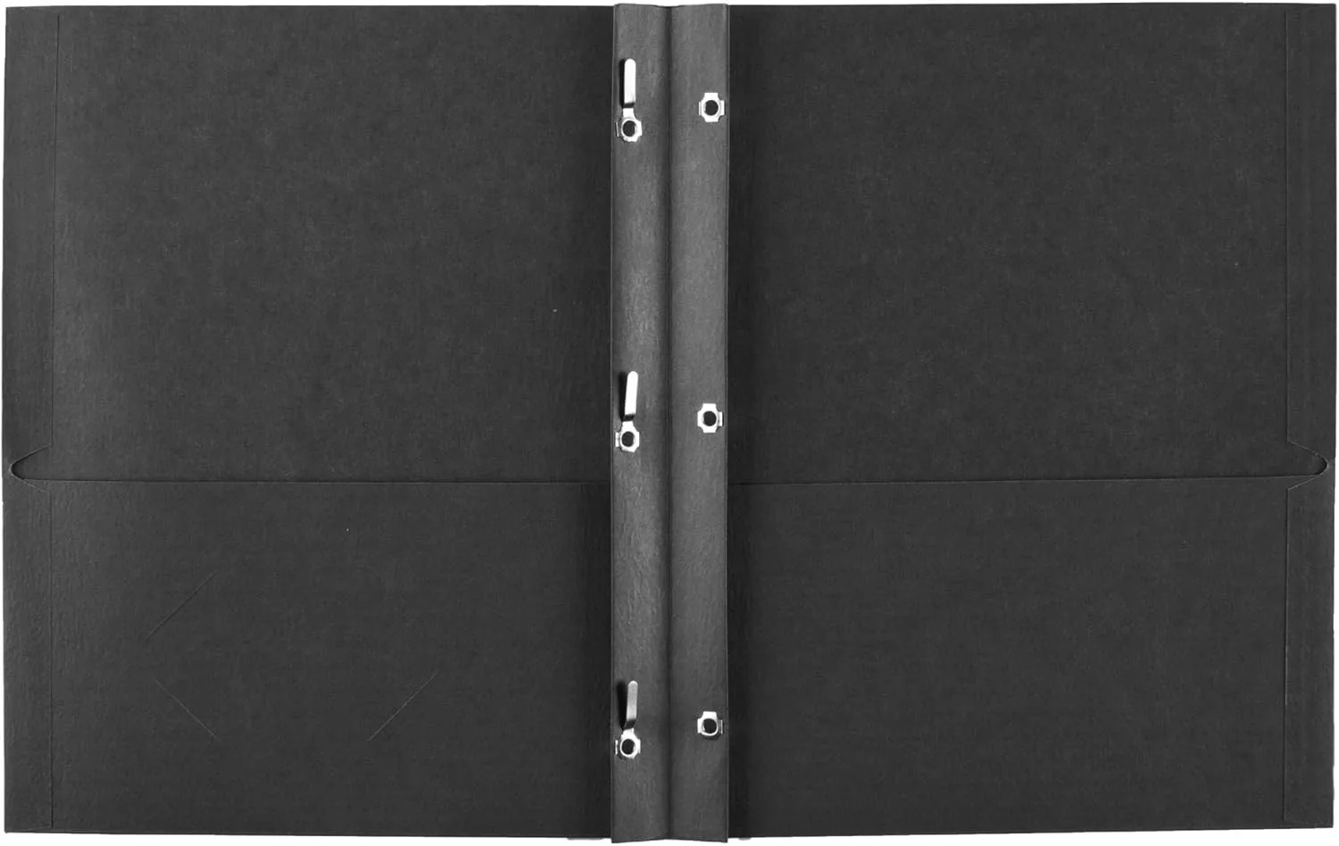 Avery Two Pocket Folders with 3 Prong Fasteners, 25 Black Folders (47978)