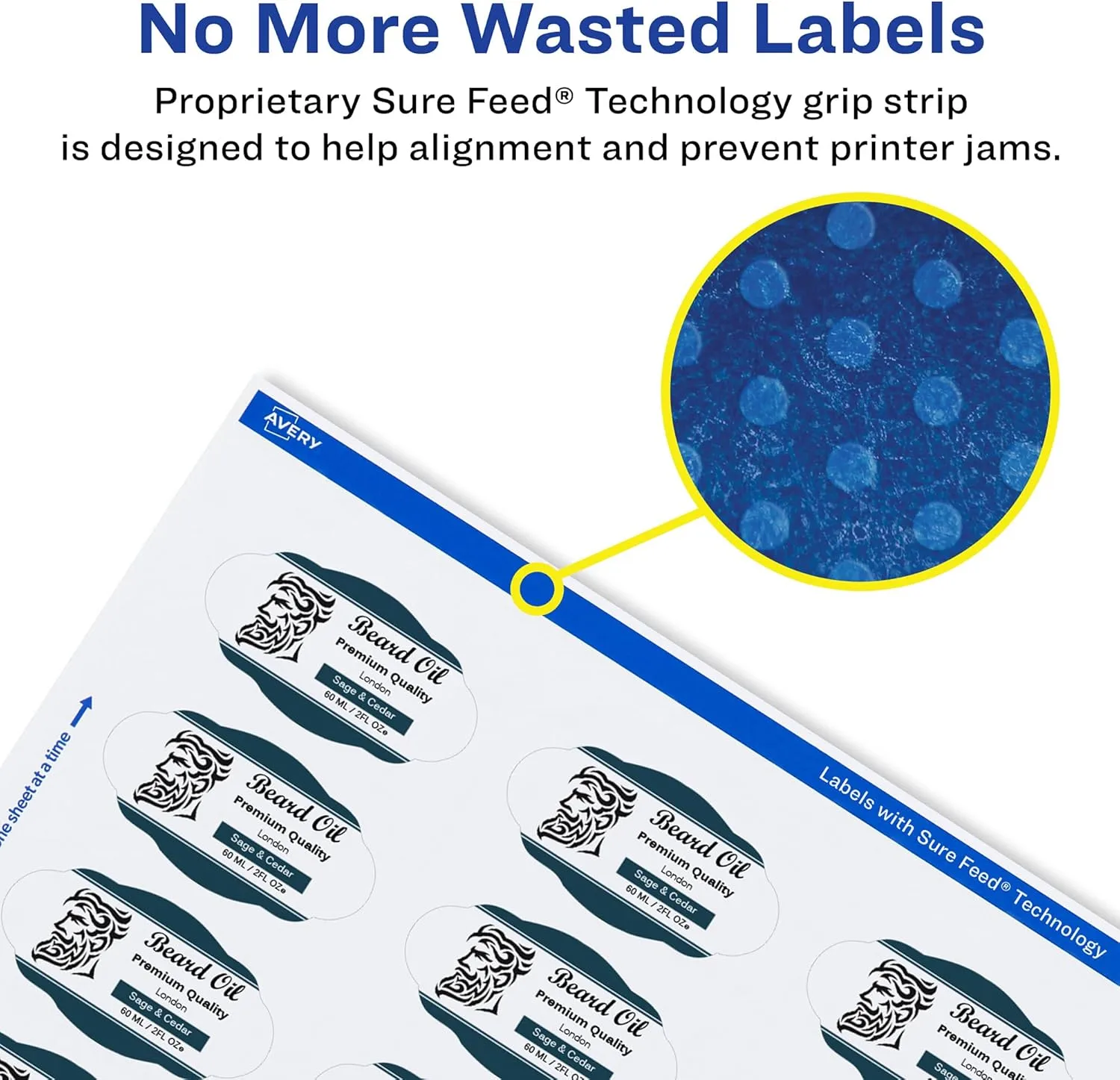 Avery Glossy White Oval Scalloped Labels, Sure Feed Technology, 2" x 3", Print-to-The-Edge, Permanent Adhesive