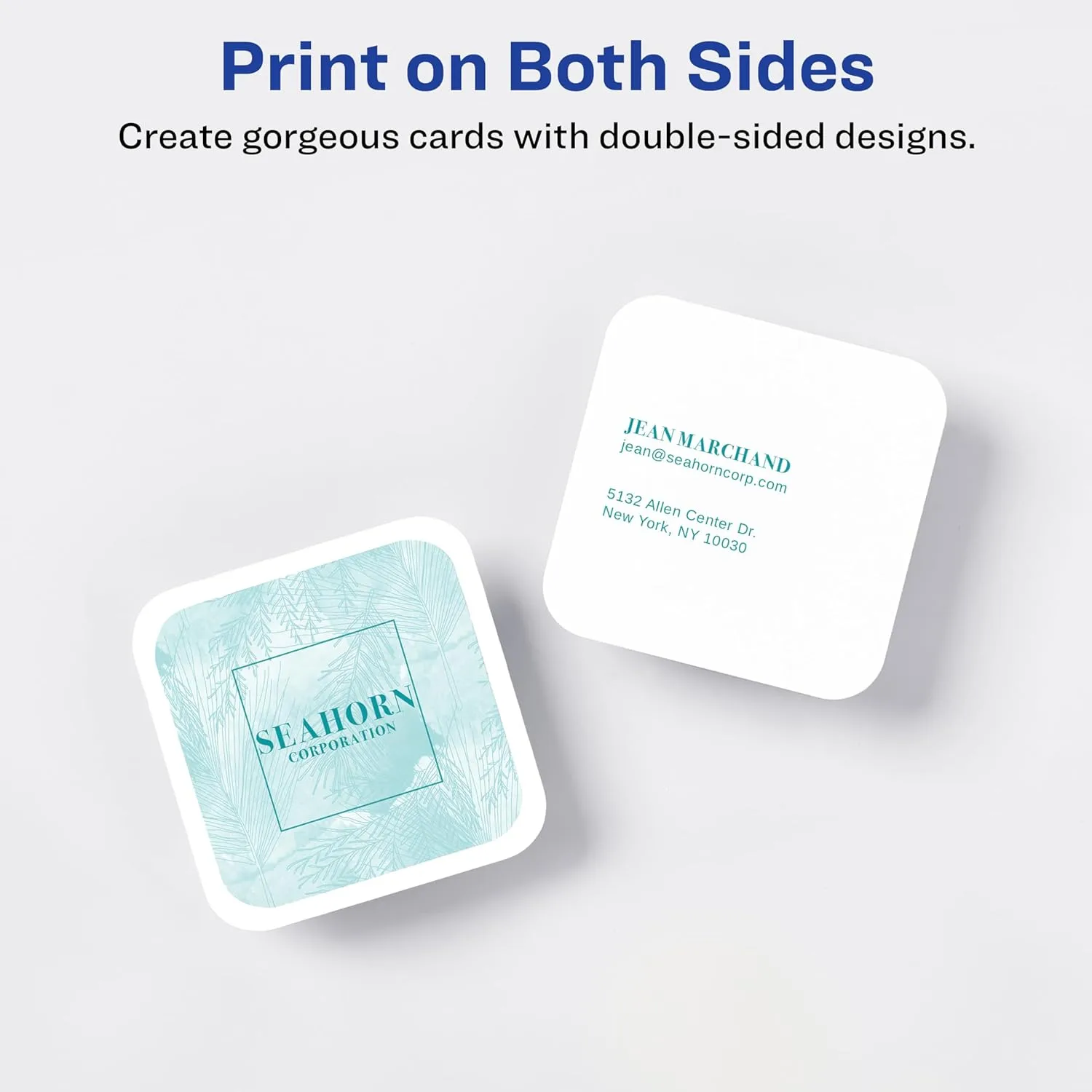 AVERY Clean Edge Printable Cards with Sure Feed Technology