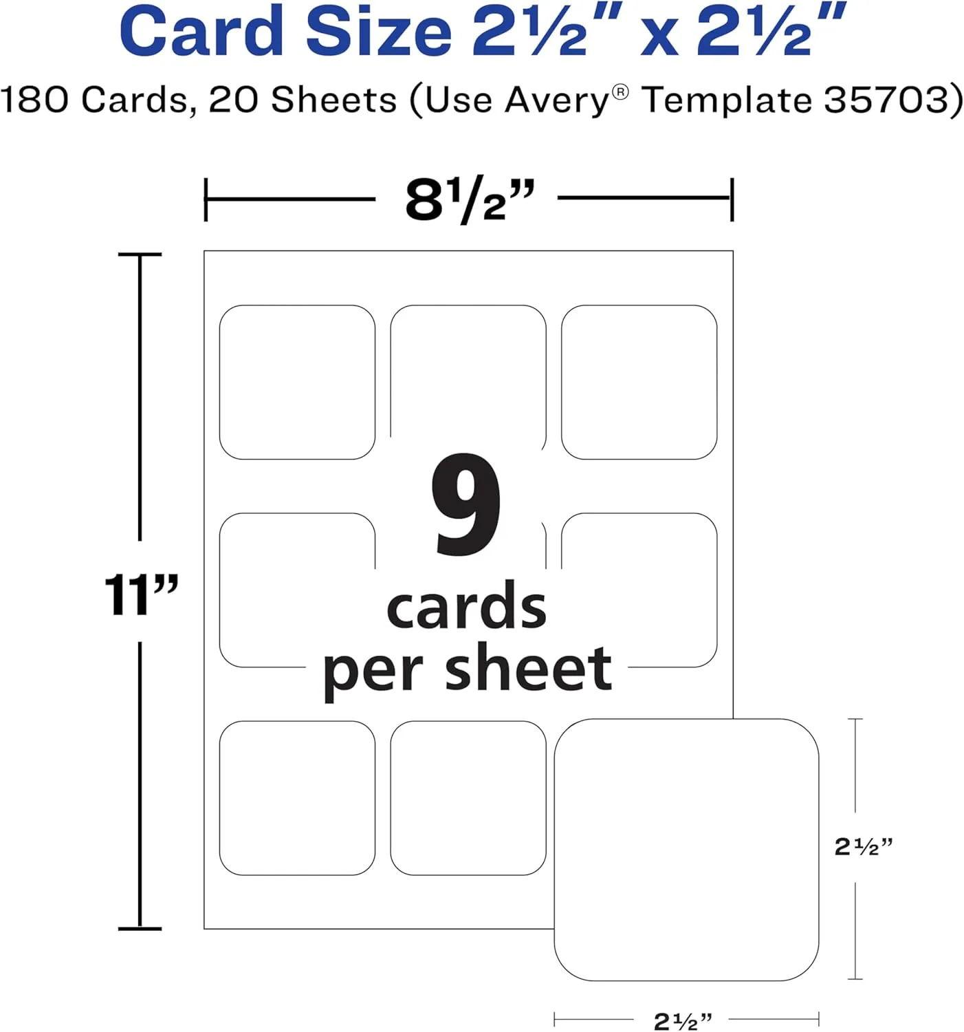 AVERY Clean Edge Printable Cards with Sure Feed Technology