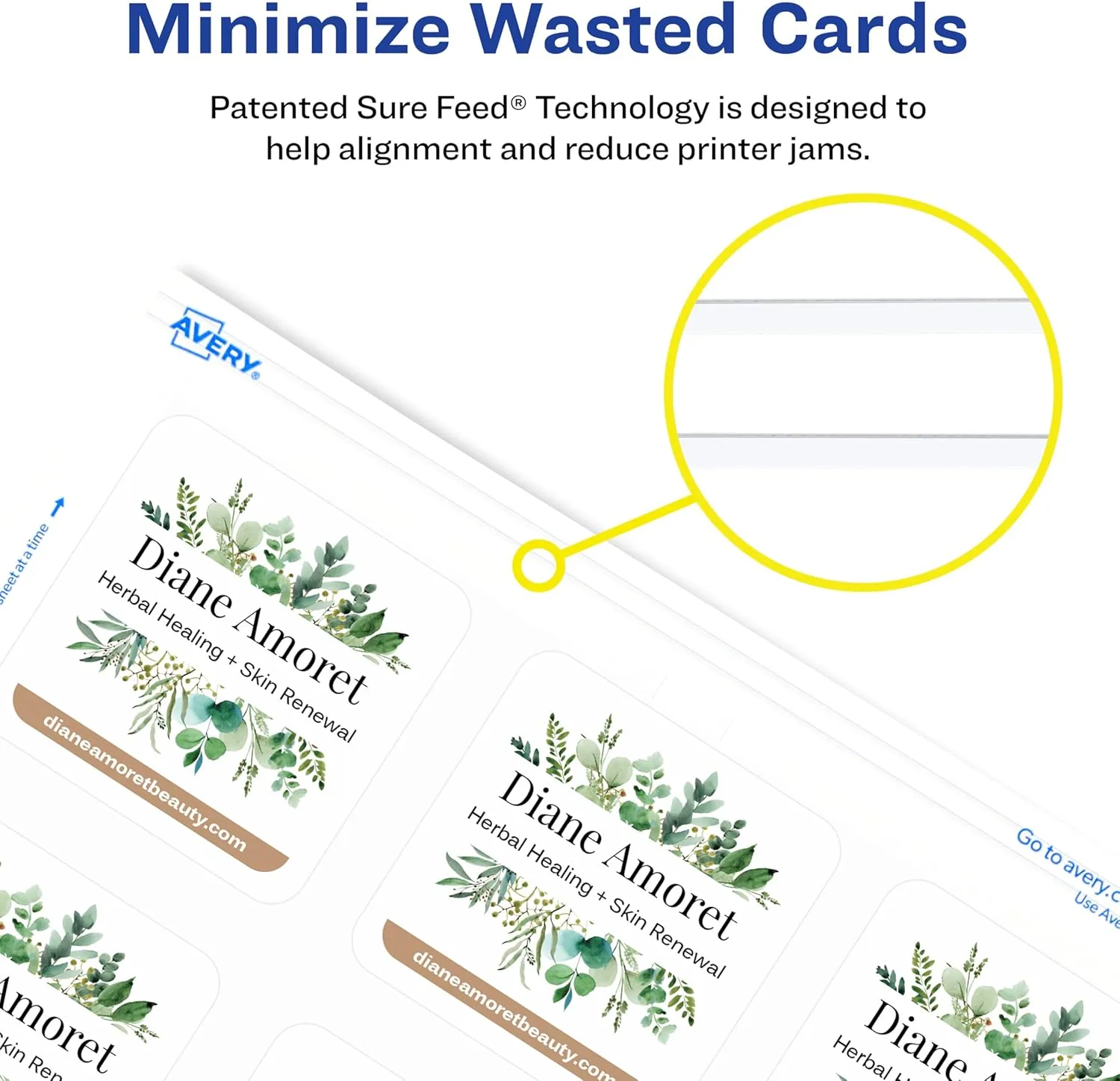 AVERY Clean Edge Printable Cards with Sure Feed Technology
