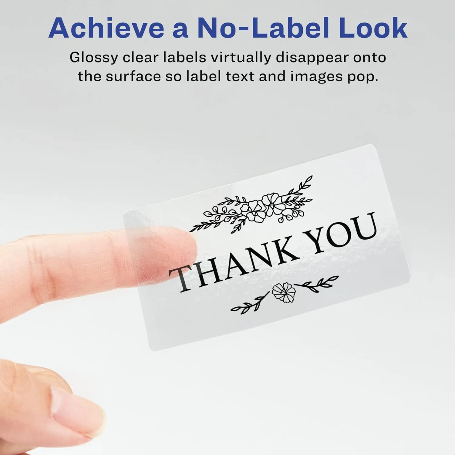 Avery Printable Shipping Labels with Sure Feed, 2 x 4 in, Glossy Clear, 100 (6522)