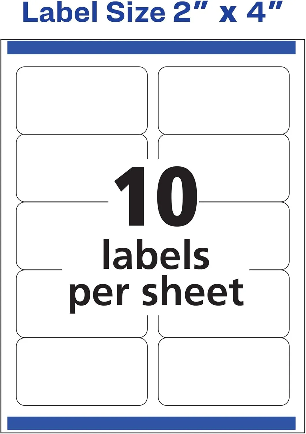 Avery Printable Shipping Labels with Sure Feed, 2 x 4 in, Glossy Clear, 100 (6522)