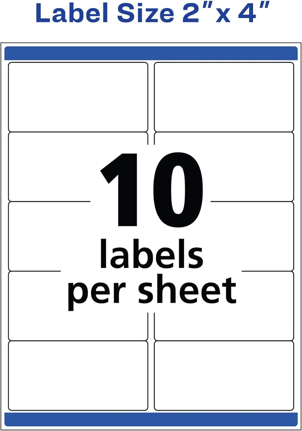 Avery Waterproof Labels with UltraHold Permanent Adhesive, 2" x 4", 500 Labels (5523)