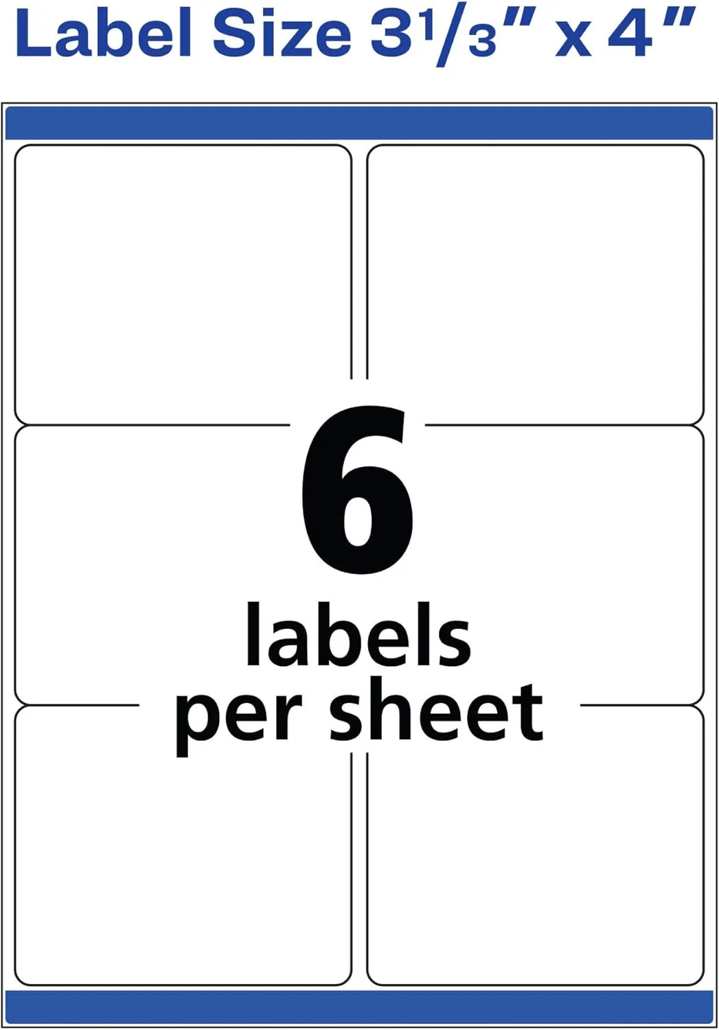 Avery Shipping Address Labels, 3,000 - 3-1/3 x 4 TrueBlock (95905)