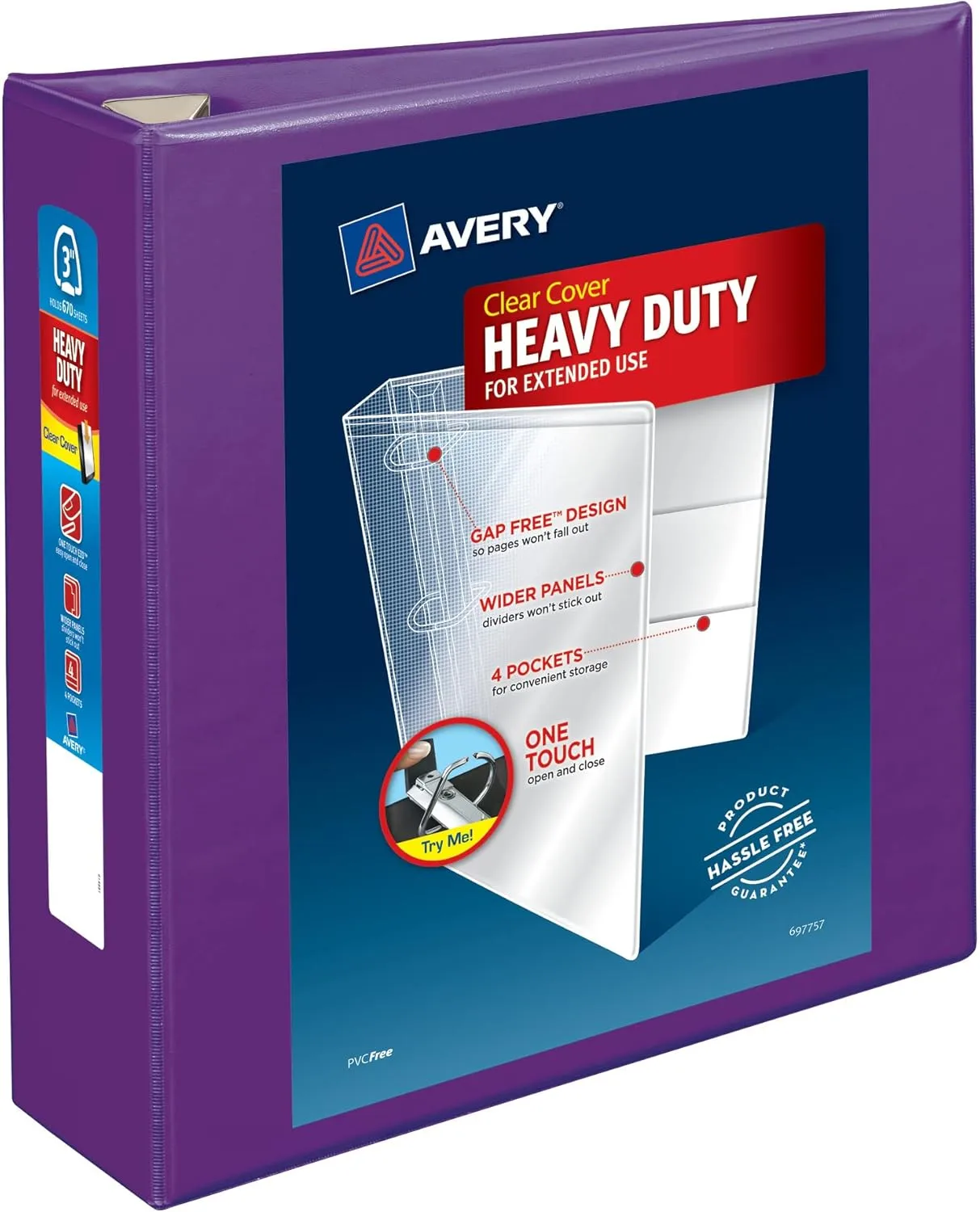Avery Heavy-Duty View 3-Ring Binder with Locking One-Touch EZD Rings