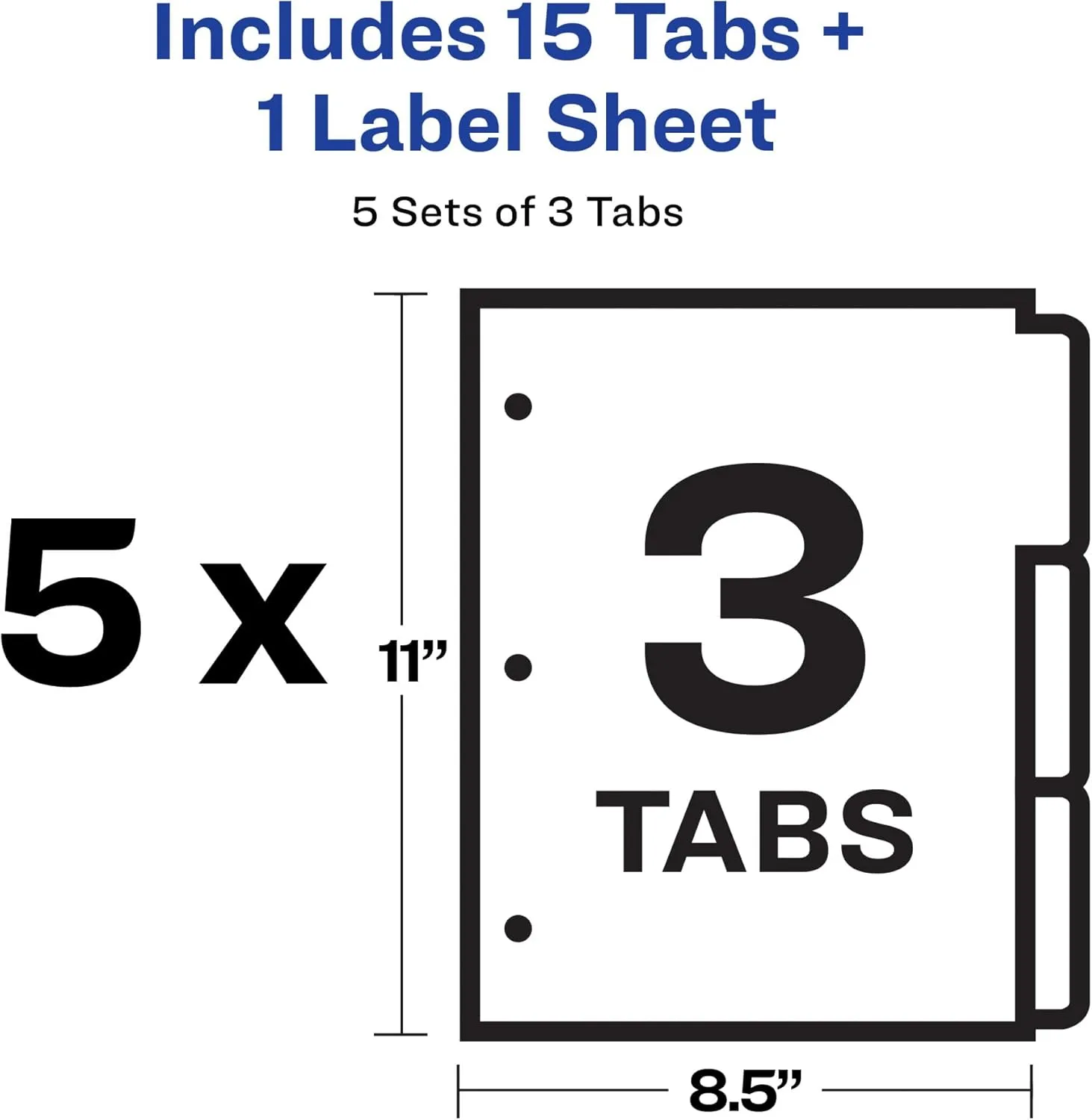 Avery Easy Print & Apply Index Maker Clear Label Dividers for 3-Ring Binder, Letter Size