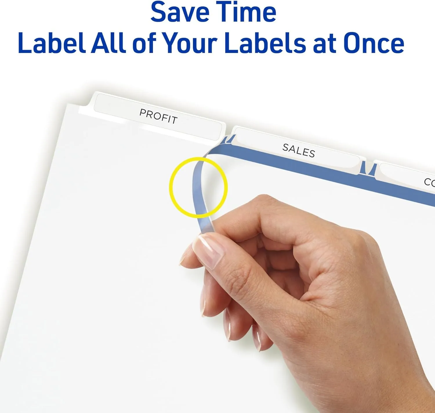 Avery 3-Tab Unpunched Clear Label Dividers, Index Maker, 25 Sets (11442)