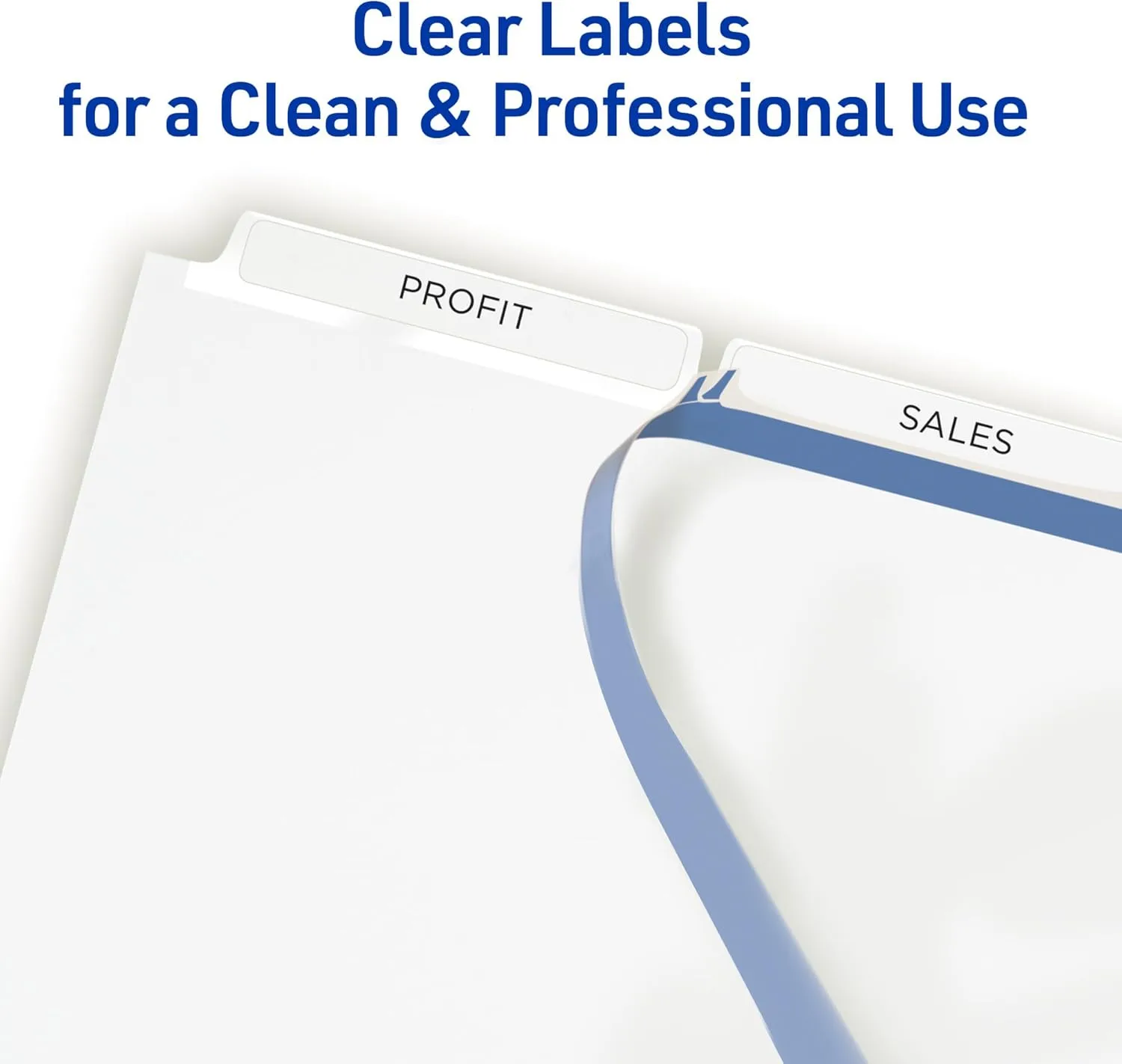 Avery 3-Tab Unpunched Clear Label Dividers, Index Maker, 25 Sets (11442)