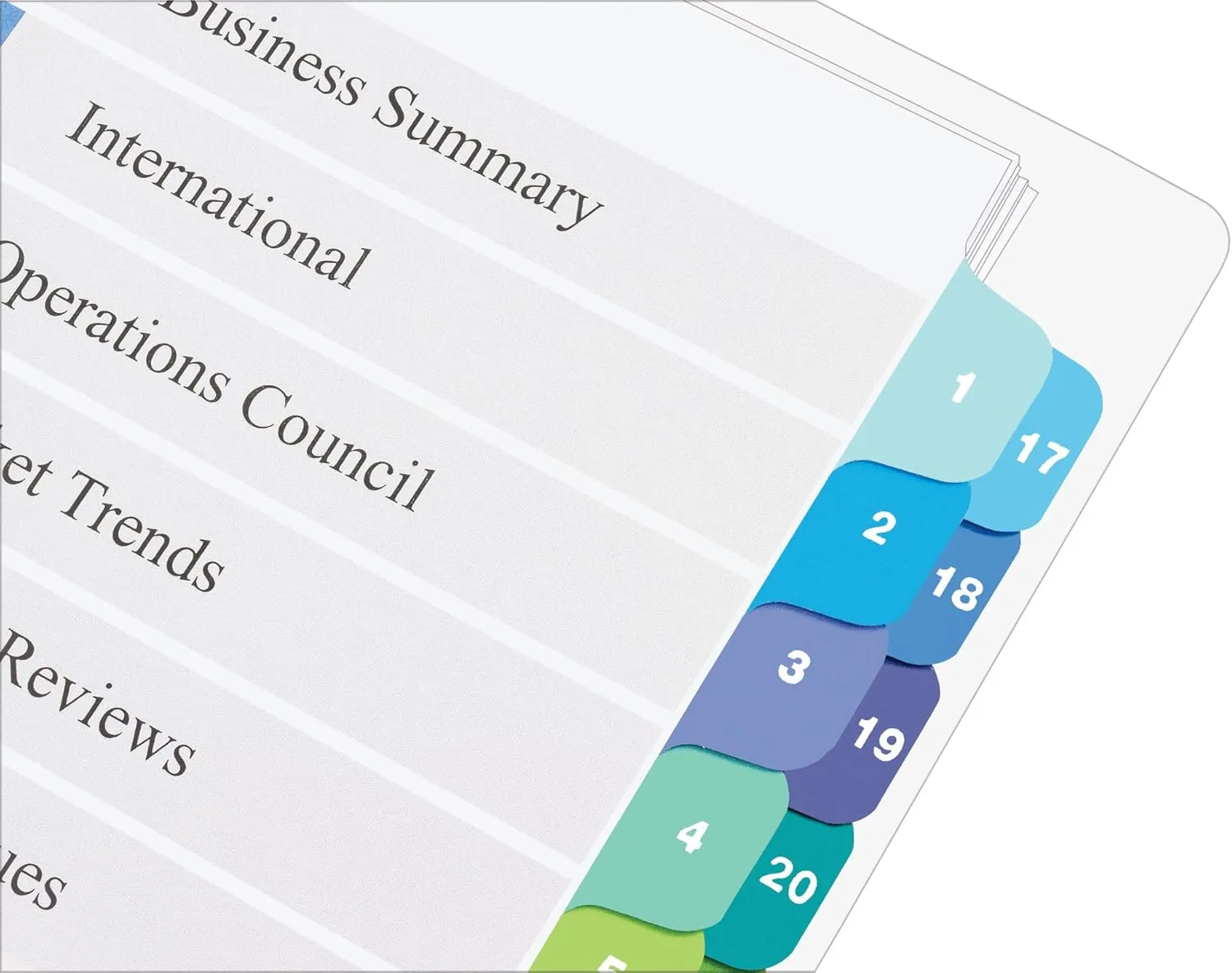 Avery Ready Index Double-Column Binder Dividers, 32-Tab, Letter (11322)