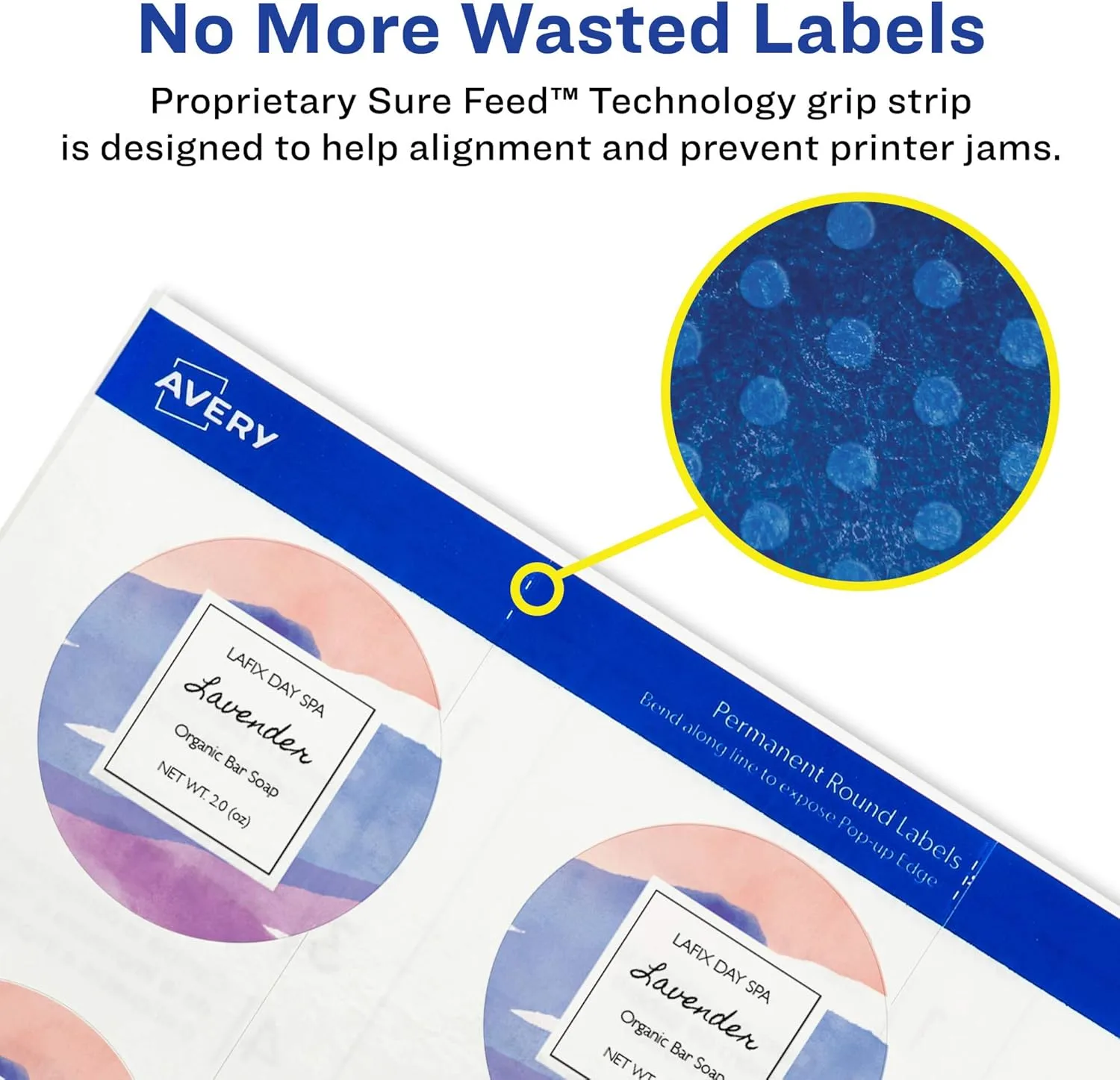 Avery Printable Round Labels with Sure Feed, 3/4" Diameter, Glossy Clear, 400 Customizable Labels (4222)