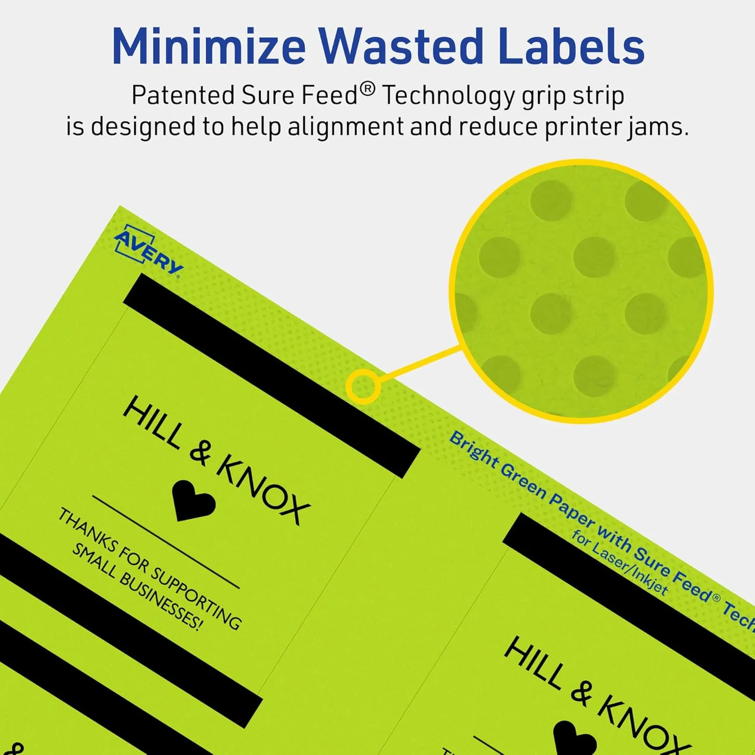 AVERY Printable Square Labels with Sure Feed Technology, Print-to-The-Edge, Laser/Inkjet Compatible