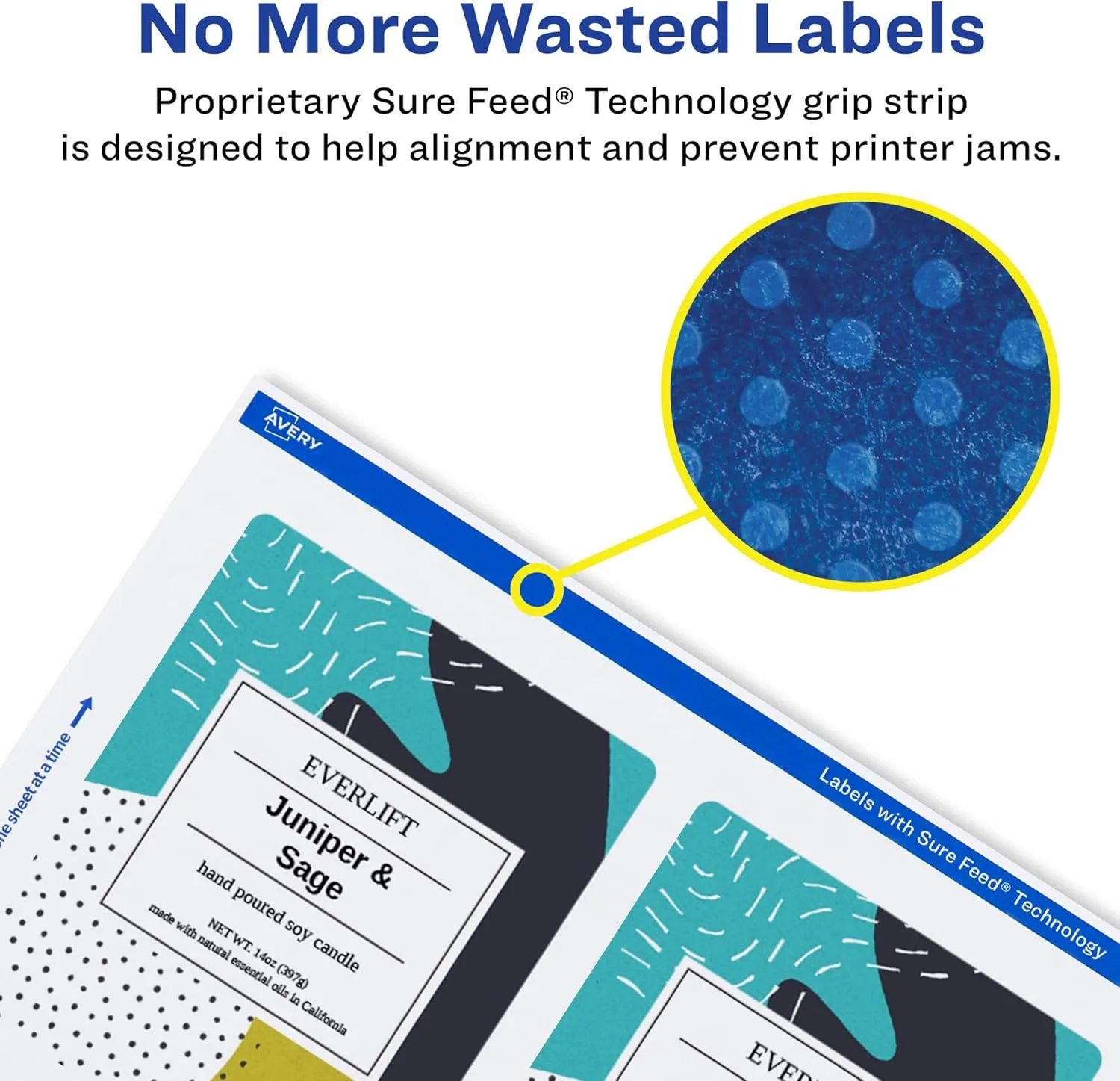 Avery Durable Waterproof Rectangle Labels, Sure Feed Technology, 5" x 3.5", 100 Total