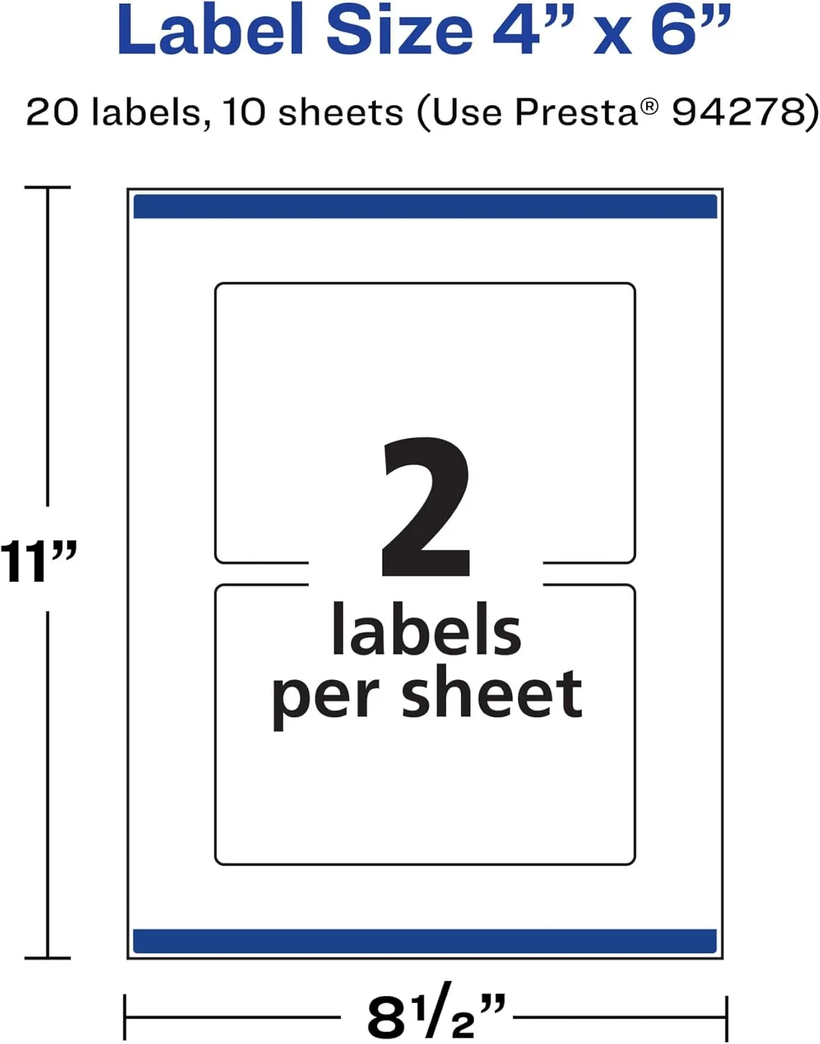AVERY Durable Waterproof Rectangle Labels, Sure Feed Technology, 4" x 6", Print-to-the-Edge