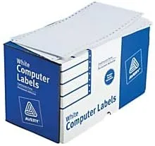Avery 4076 Dot Matrix Printer Shipping Labels, 1 Across, 2 15/16 x 5, White (Box of 3000)