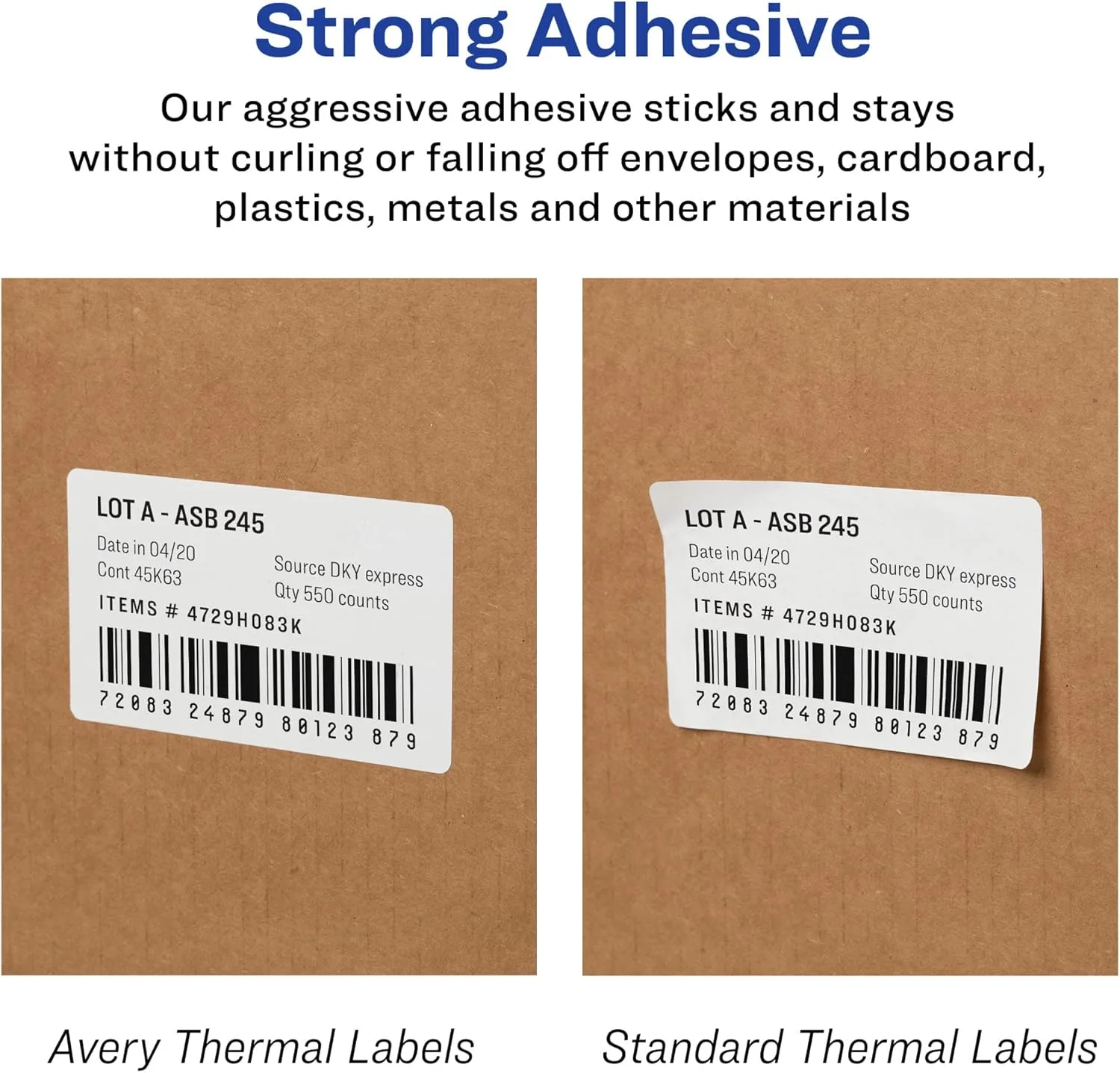 Avery Direct Thermal Shipping Labels, 2-1/8 x 4, White, 140 (4153)