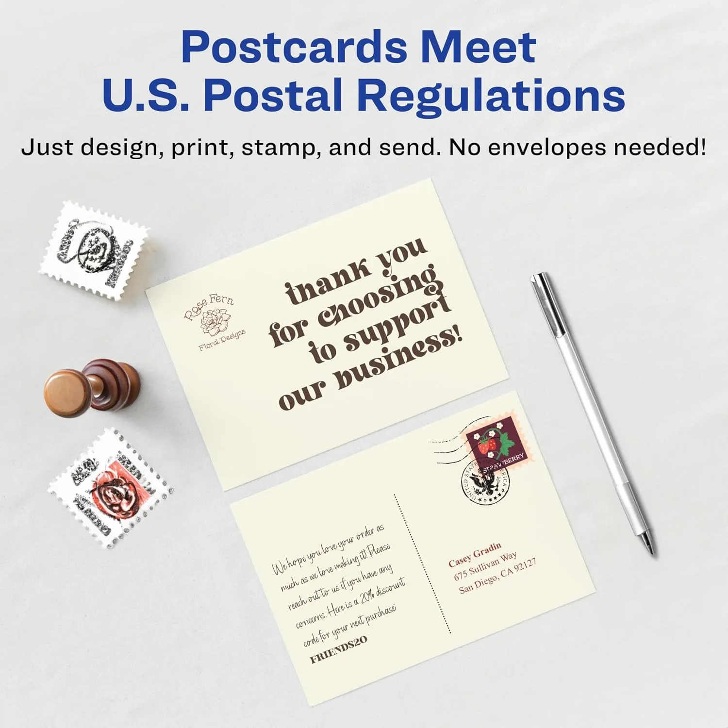 Avery Printable Postcards, 4.25" x 5.5", Ivory, 100 Blank for Laser & Inkjet Printers