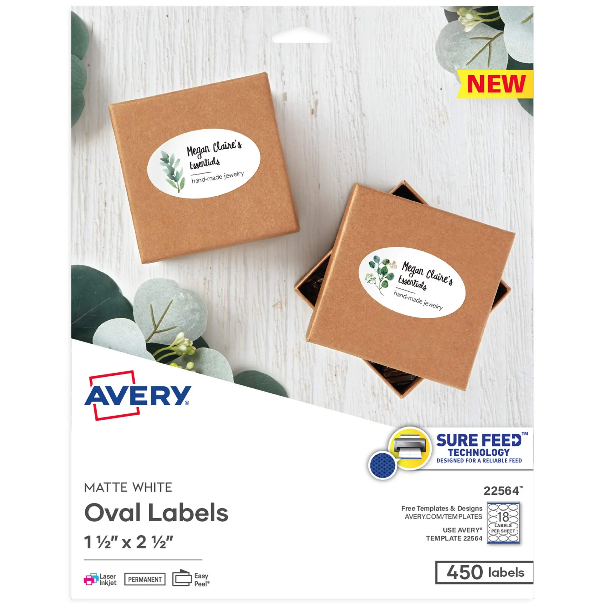 Avery Printable Blank White Labels