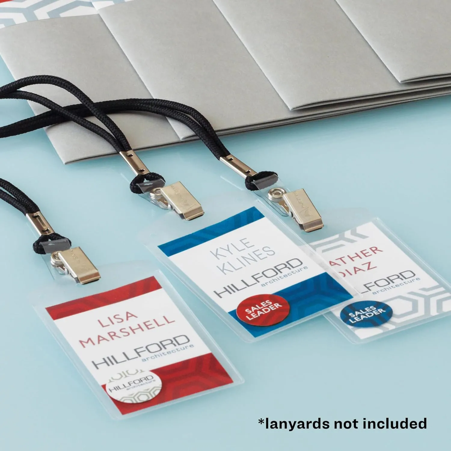 Avery Heavy Duty Secure Top Badge Holders 4 x 3 Clear PVC