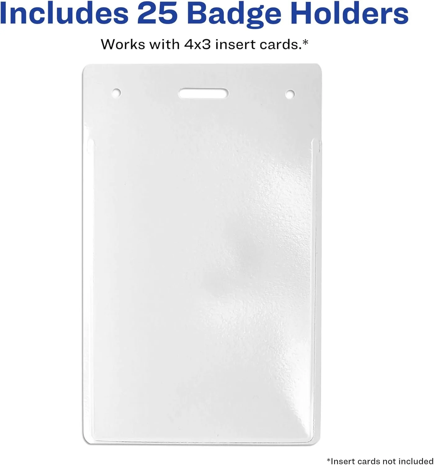 Avery Heavy Duty Secure Top Badge Holders 4 x 3 Clear PVC