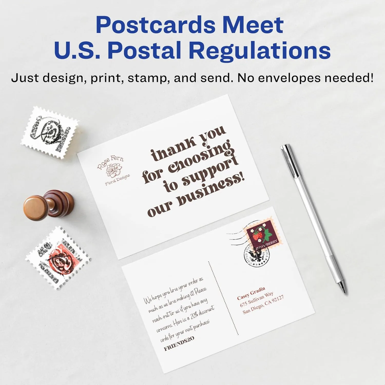 Avery Printable Postcards with Sure Feed Technology, 4" x 6", White, 80 Blank Postcards