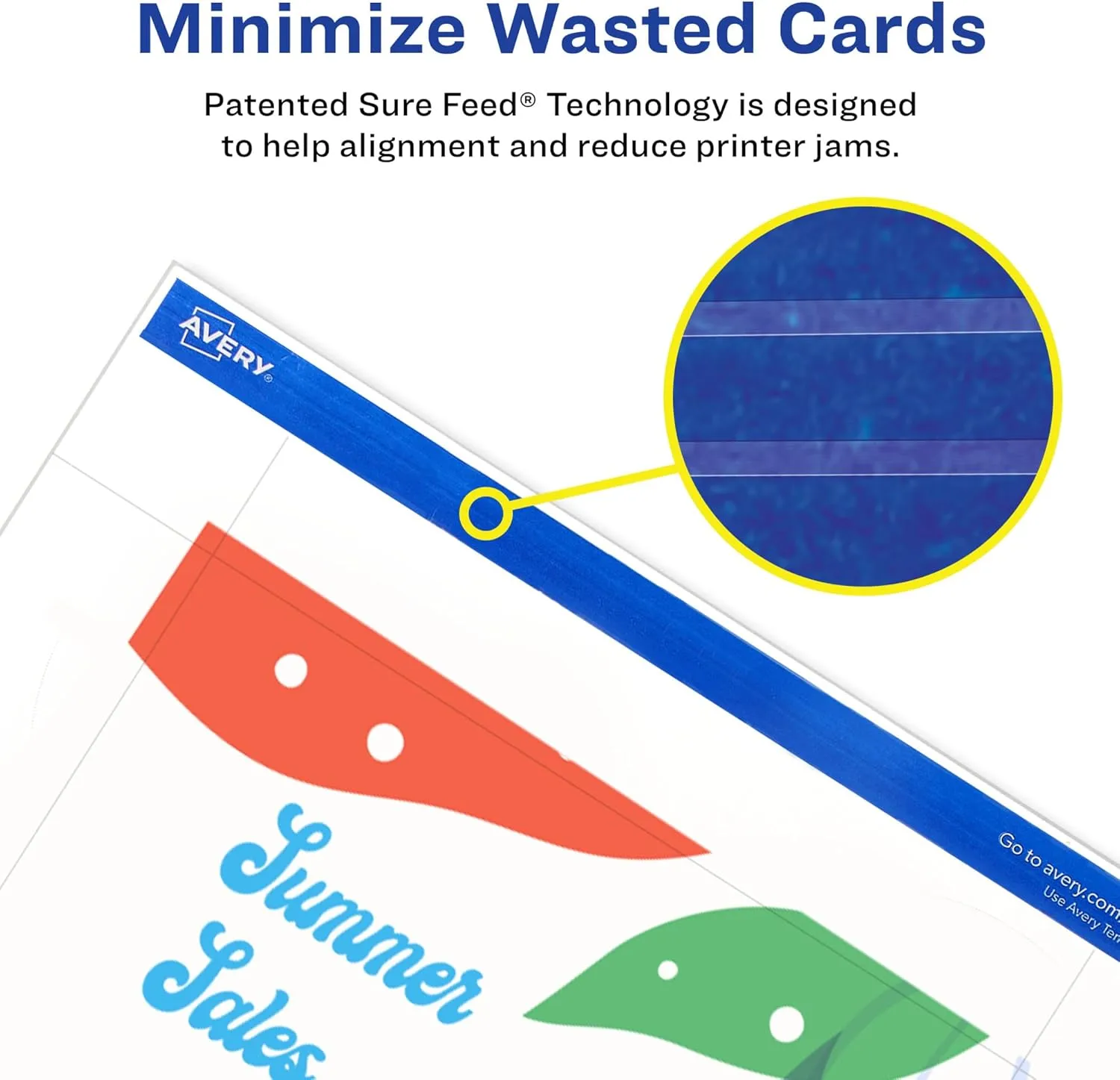 Avery Printable Postcards with Sure Feed Technology, 4" x 6", White, 80 Blank Postcards