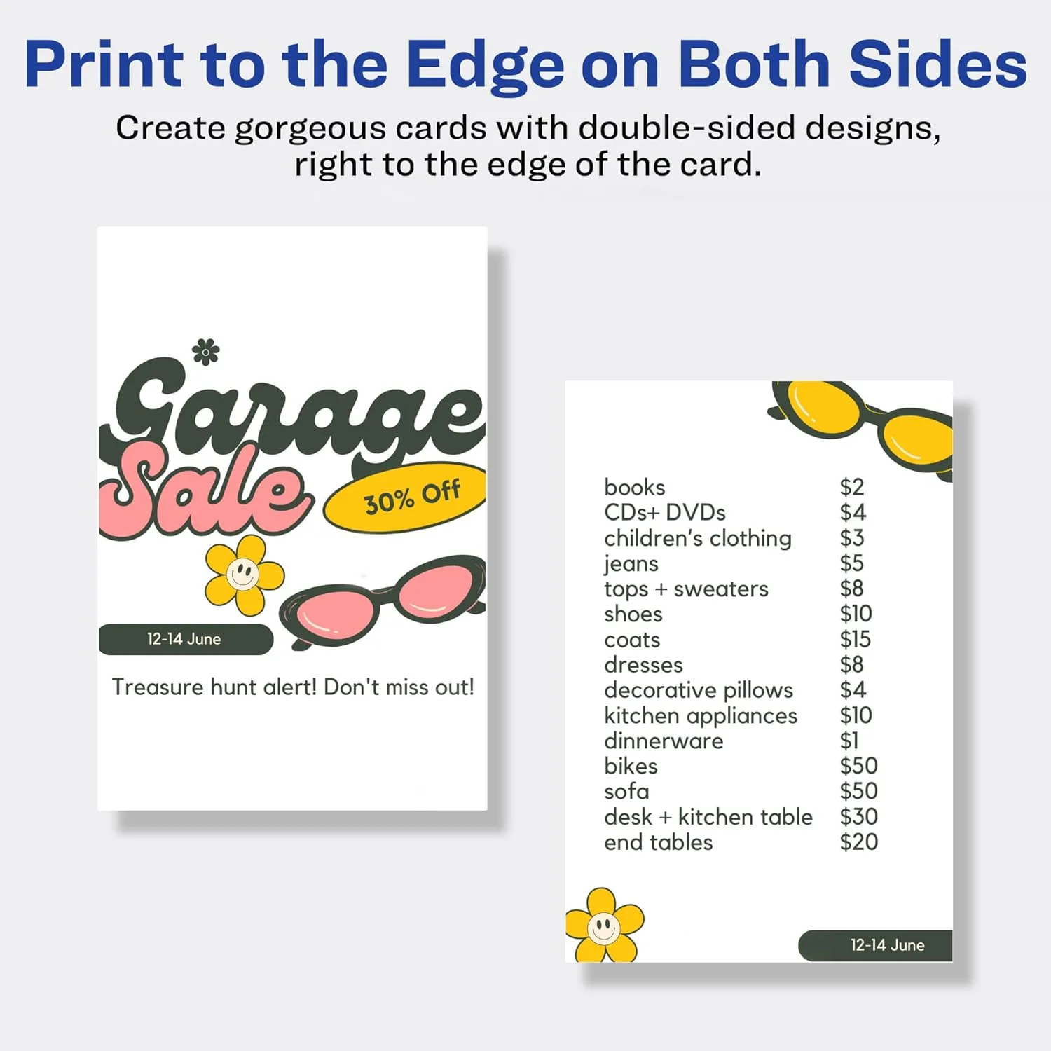 Avery Printable Postcards with Sure Feed Technology, 4" x 6", White, 80 Blank Postcards