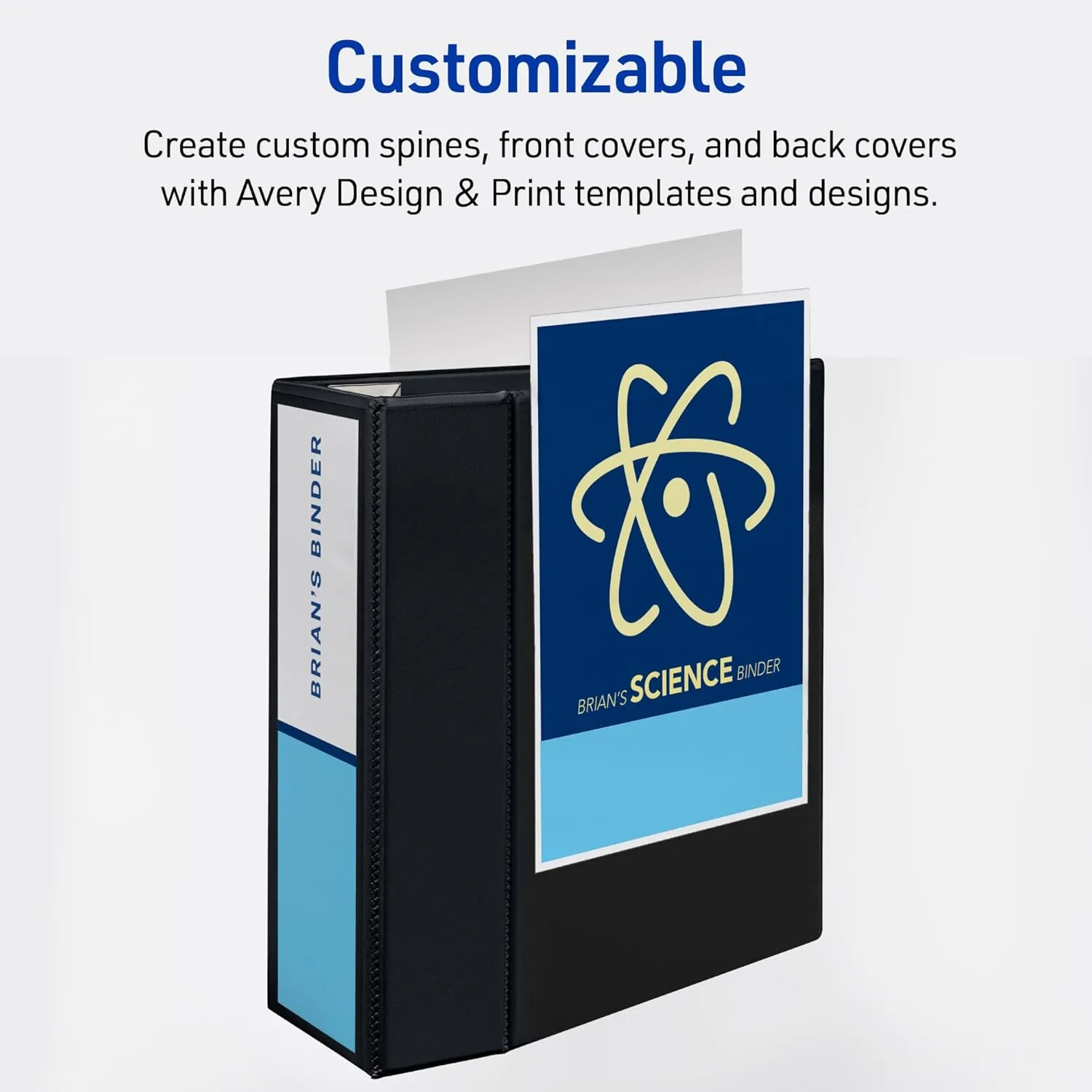 AVERY Heavy-Duty View EZD D-Ring Binder, Black