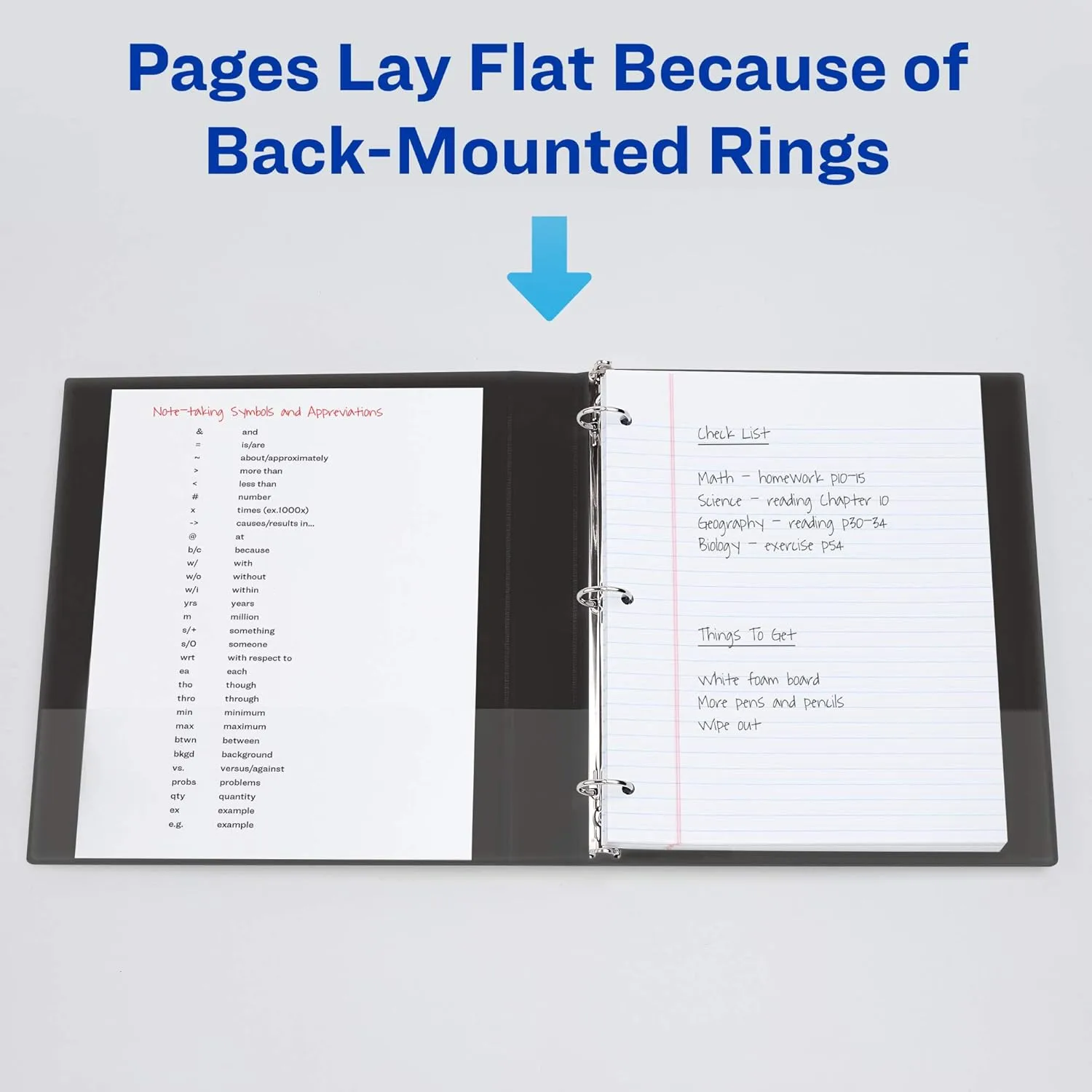 Avery Economy 3 Ring Binder, 3" Round Rings, 1 Black Binder (03602)