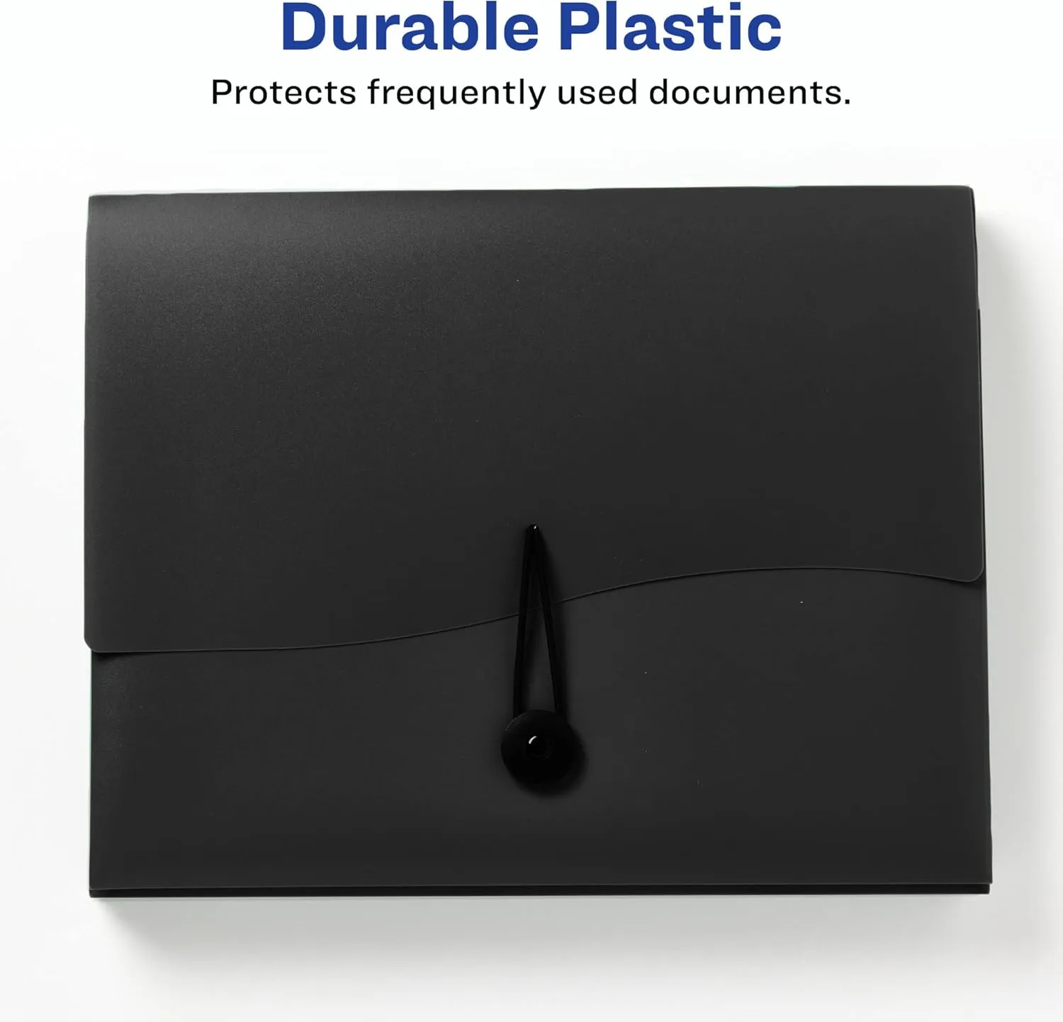 Avery Slide & View Expanding File Folder, 5 Pockets, Letter Size, 1 Black Folder (73517) 5 Pockets Black