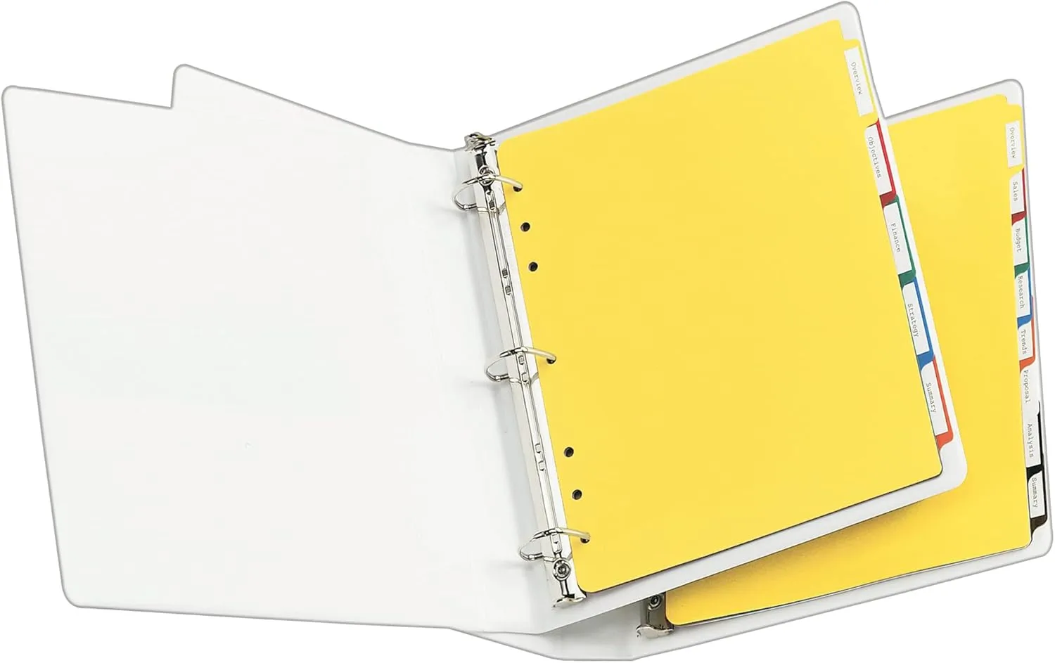 Avery Heavy-Duty Plastic Dividers for 3 Ring Binders and 7 Ring Binders, 5-Tab Set, Multicolor with White Labels, 1 Set (23080)