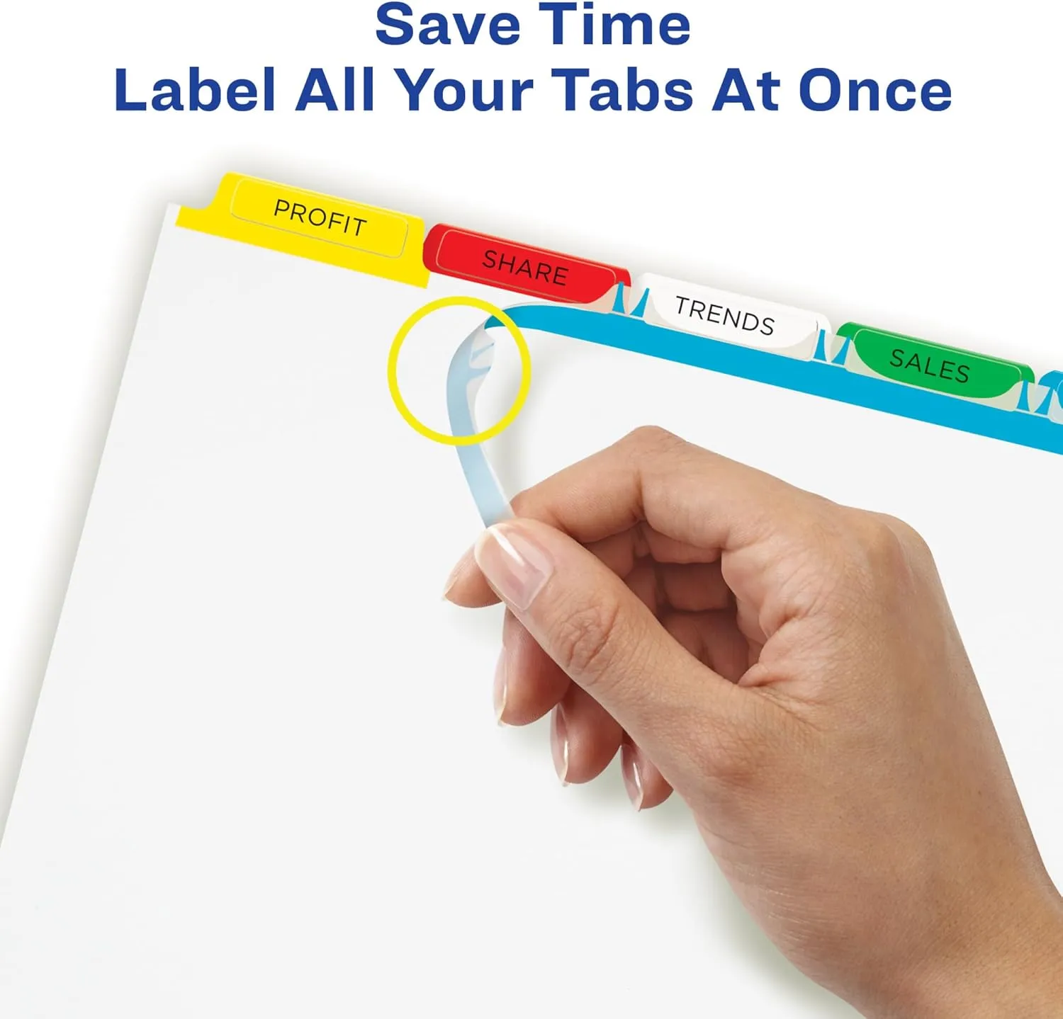 Avery 5-Tab Index Dividers for 3-Ring Binder, Easy Apply, 5 Sets (11418)