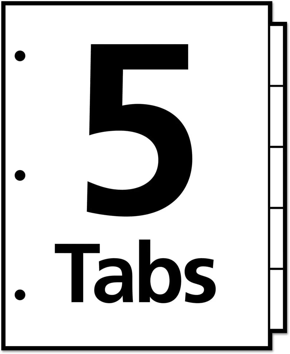 Avery 5-Tab Index Dividers for 3-Ring Binder, Easy Apply, 5 Sets (11418)