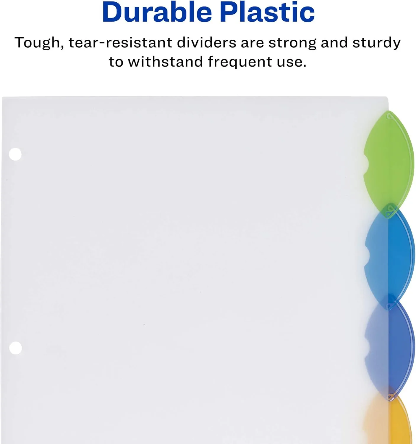 Avery Insertable Style Edge Plastic Dividers, Multicolor, 5-Tab, 1 Set (11200)