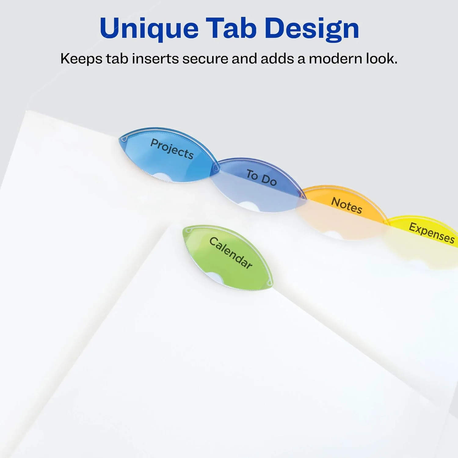 Avery Insertable Style Edge Pocket Plastic Dividers, 5-Tab, Multicolor (11292)