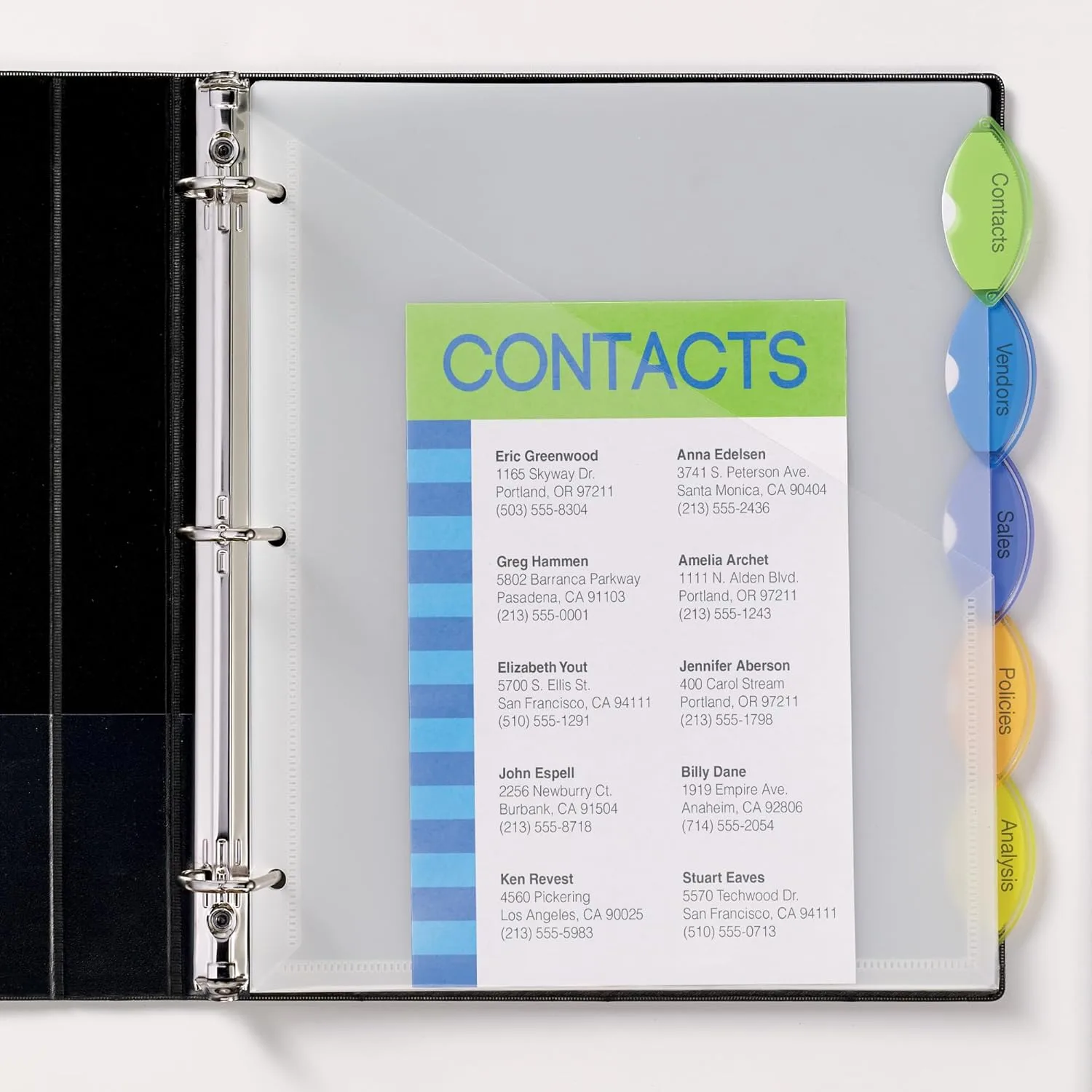 Avery Insertable Style Edge Pocket Plastic Dividers, 5-Tab, Multicolor (11292)