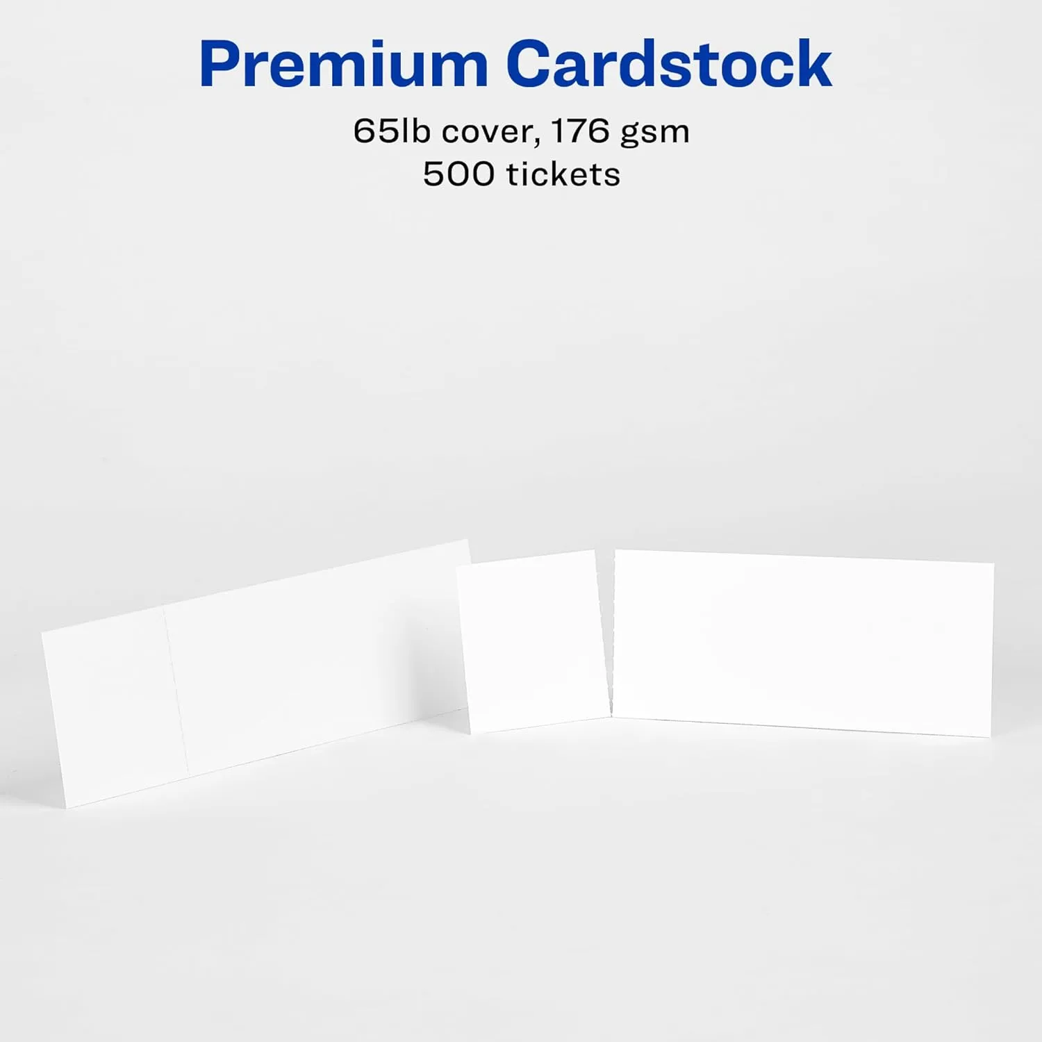 Avery Printable Tickets with Tear-Away Stubs, 1.75" x 5.5", Matte White, 500 Blank Tickets for Laser and Inkjet Printers (16795) 0 500 tickets